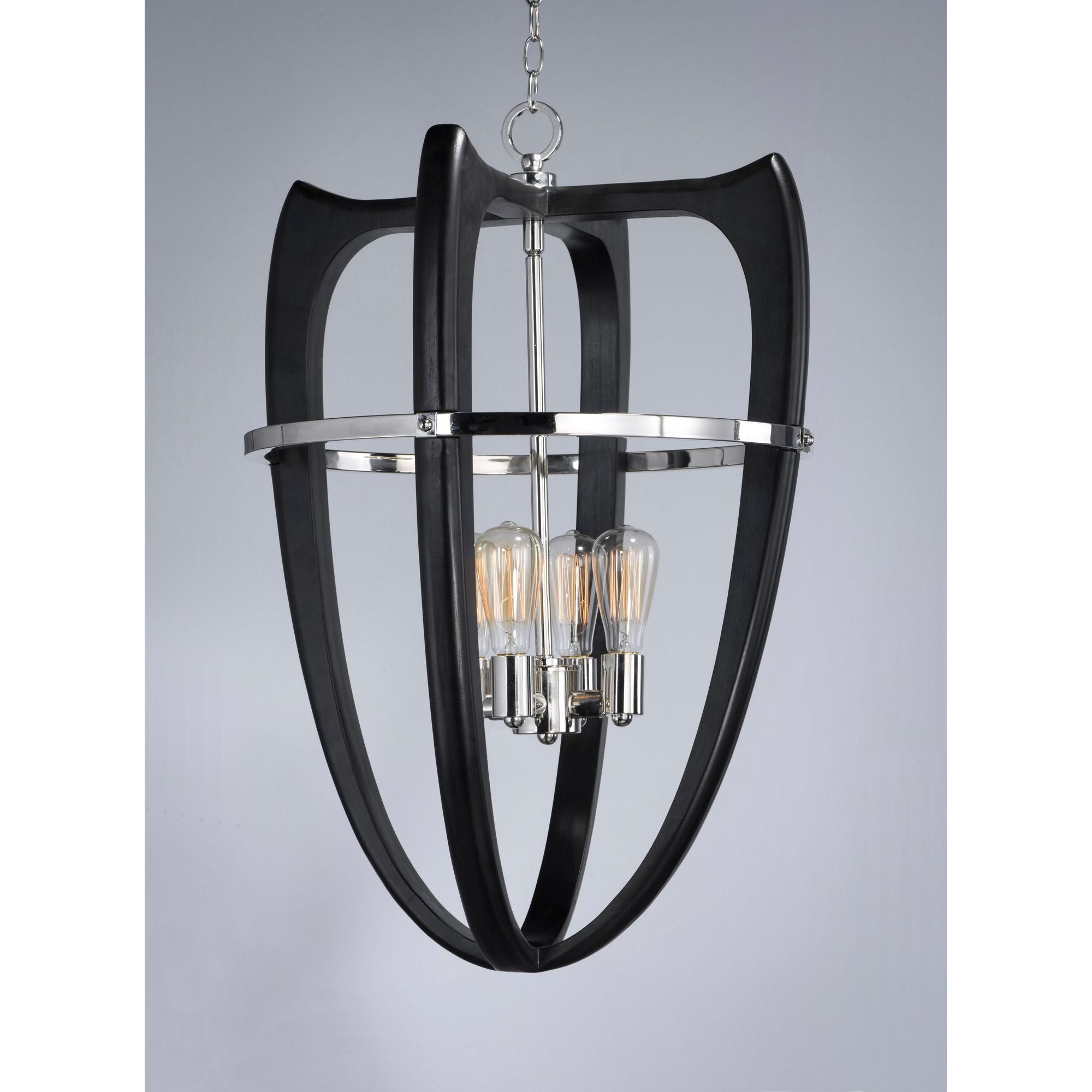 Studio M SM23803WEPN Crescendo 4-Light Pendant in Wenge / Polished Nickel