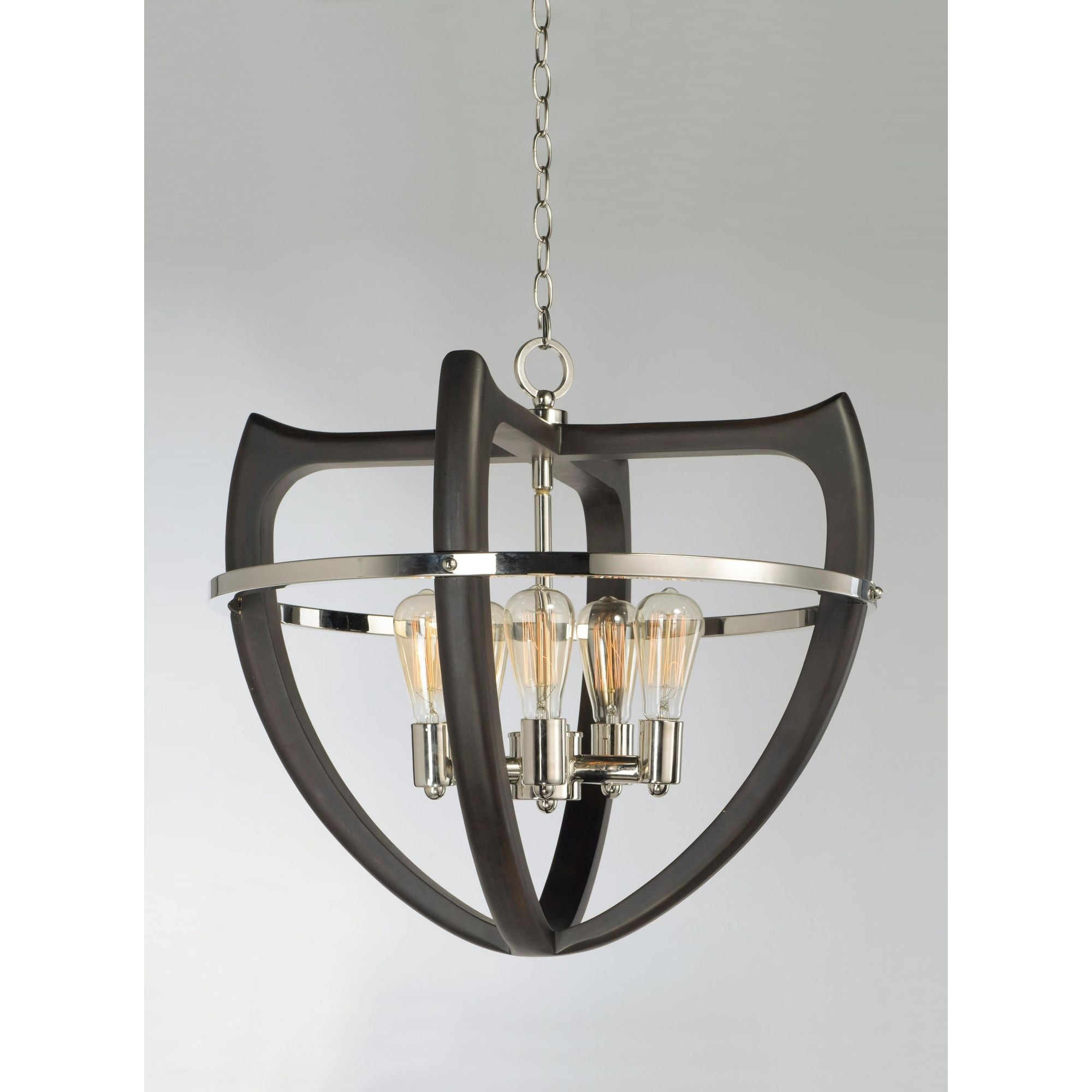 Studio M SM23805WEPN Crescendo 5-Light Pendant in Wenge / Polished Nickel