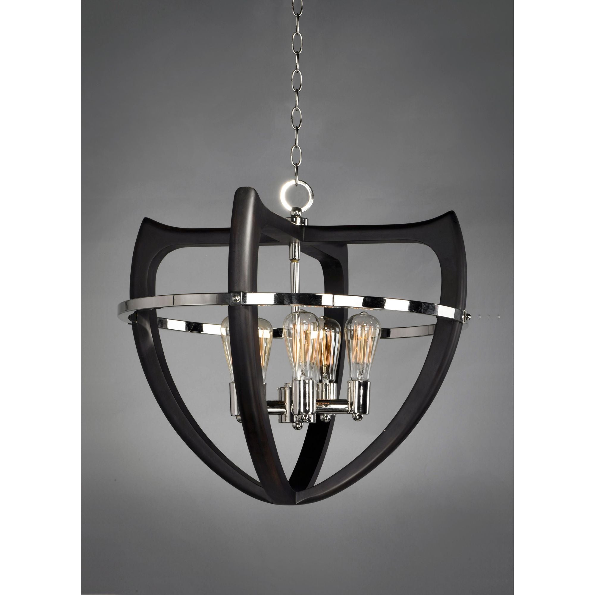 Studio M SM23805WEPN Crescendo 5-Light Pendant in Wenge / Polished Nickel