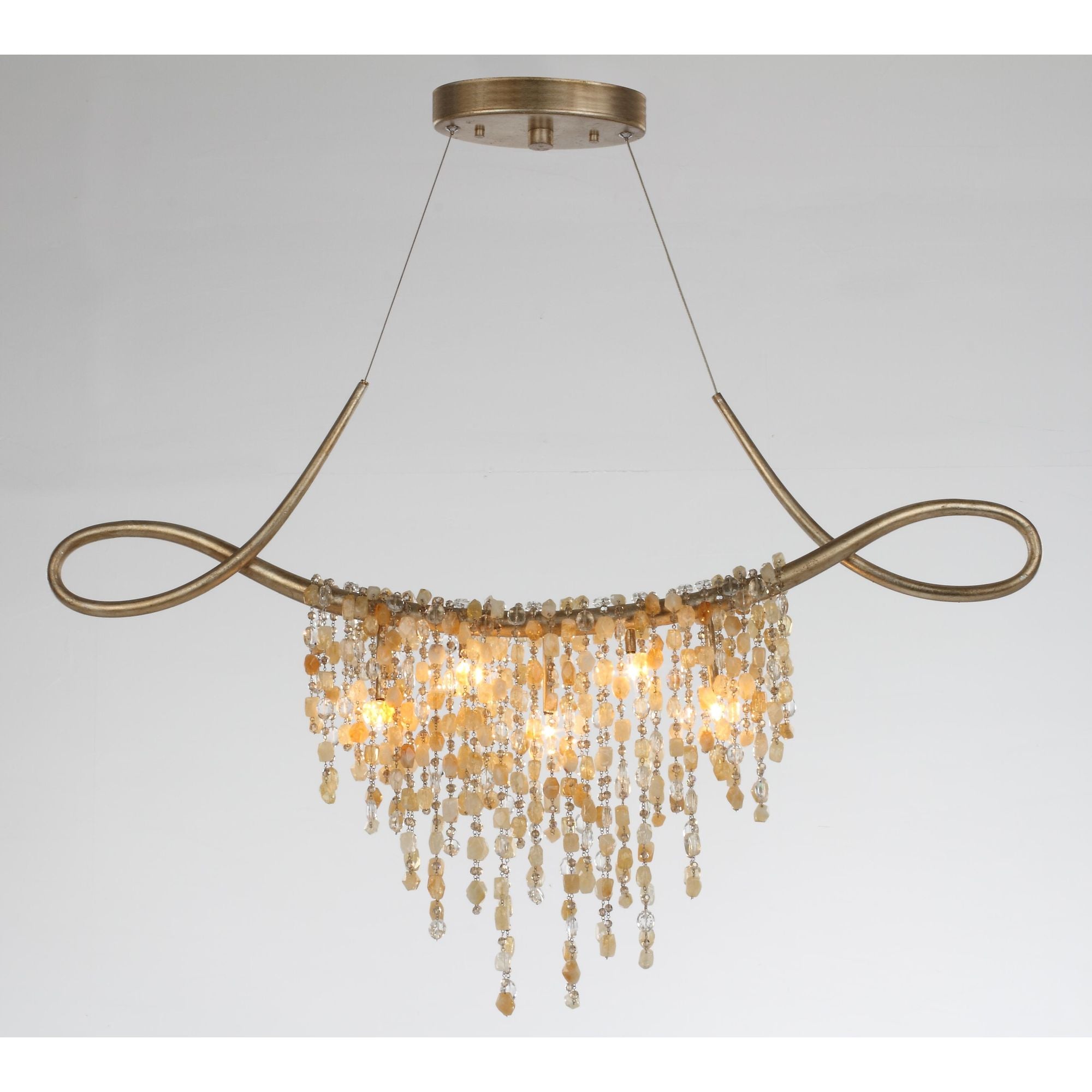 Studio M SM23834GS Cradle 5-Light Linear Chandelier in Golden Silver