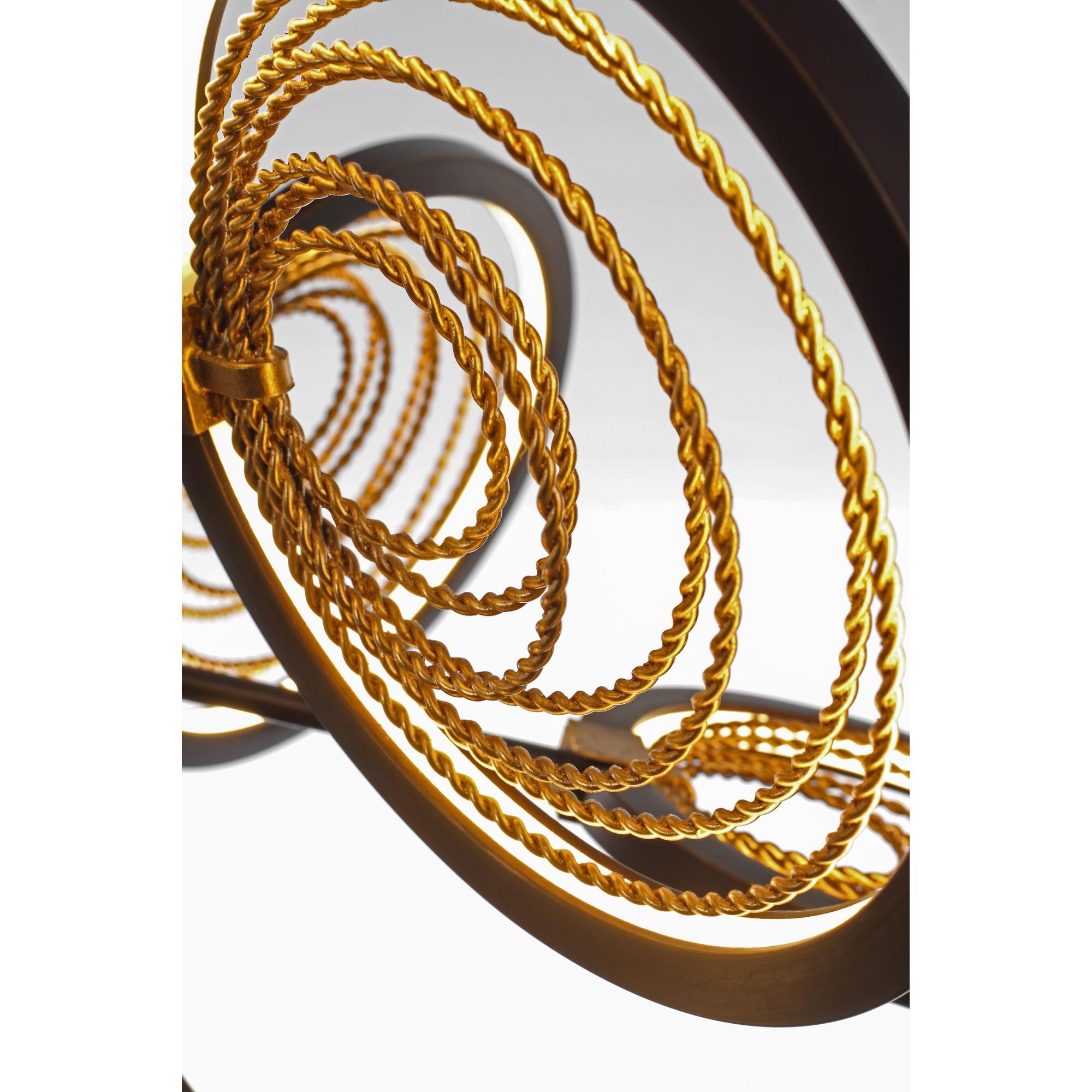 Studio M SM23845BZGTGL Lariat LED Pendant in Bronze Gilt / Gold Leaf