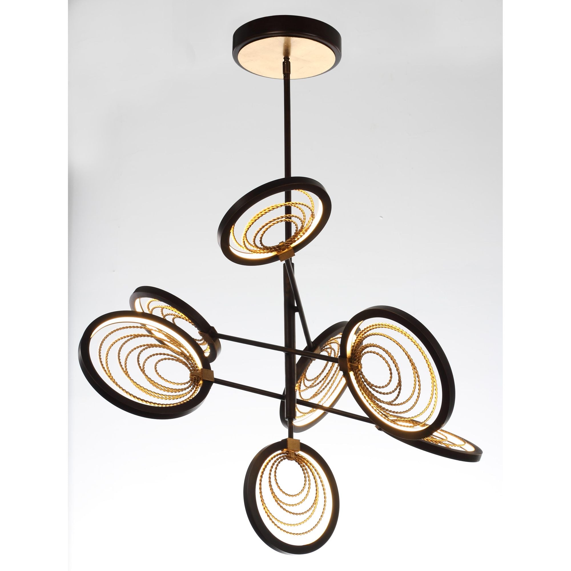 Studio M SM23845BZGTGL Lariat LED Pendant in Bronze Gilt / Gold Leaf