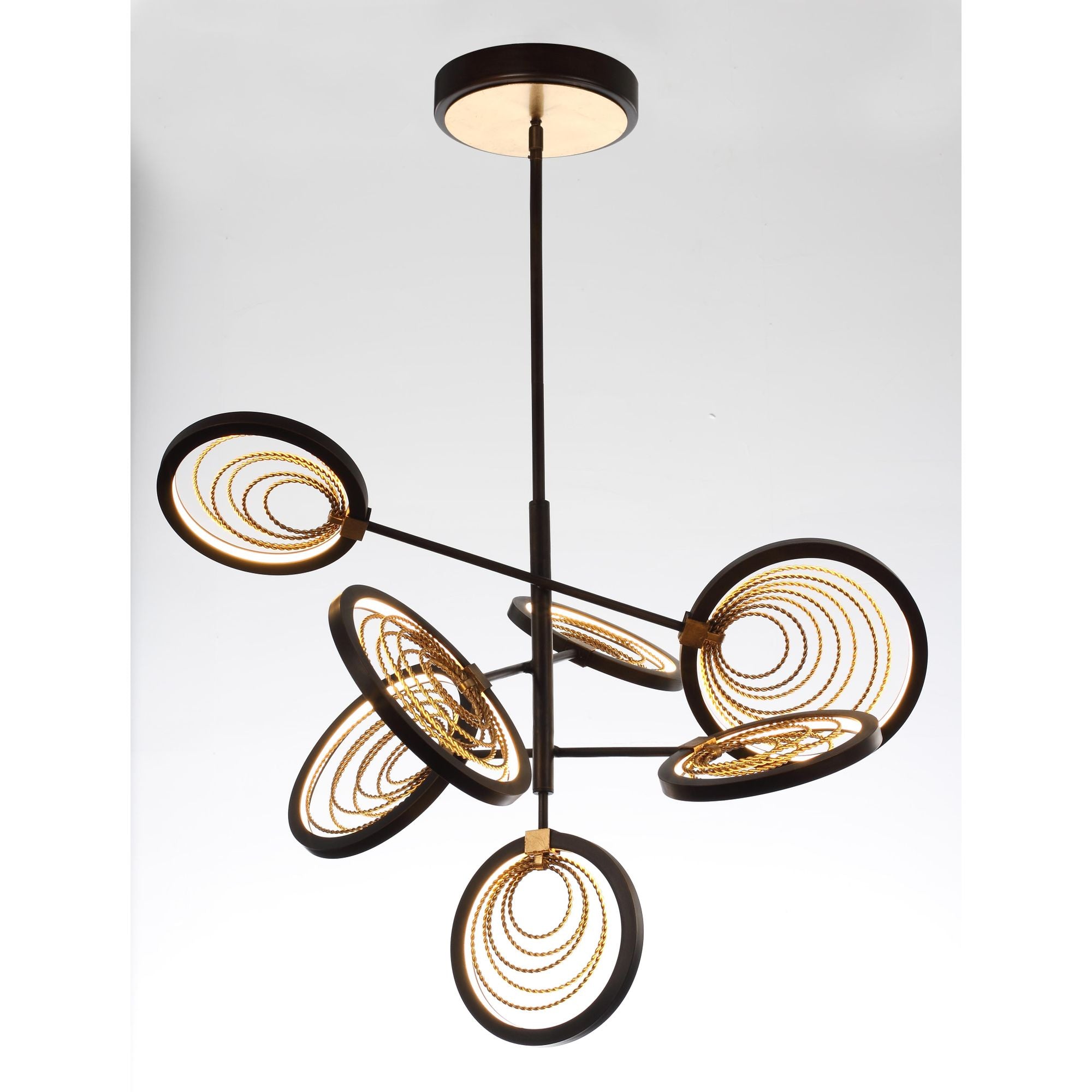 Studio M SM23845BZGTGL Lariat LED Pendant in Bronze Gilt / Gold Leaf