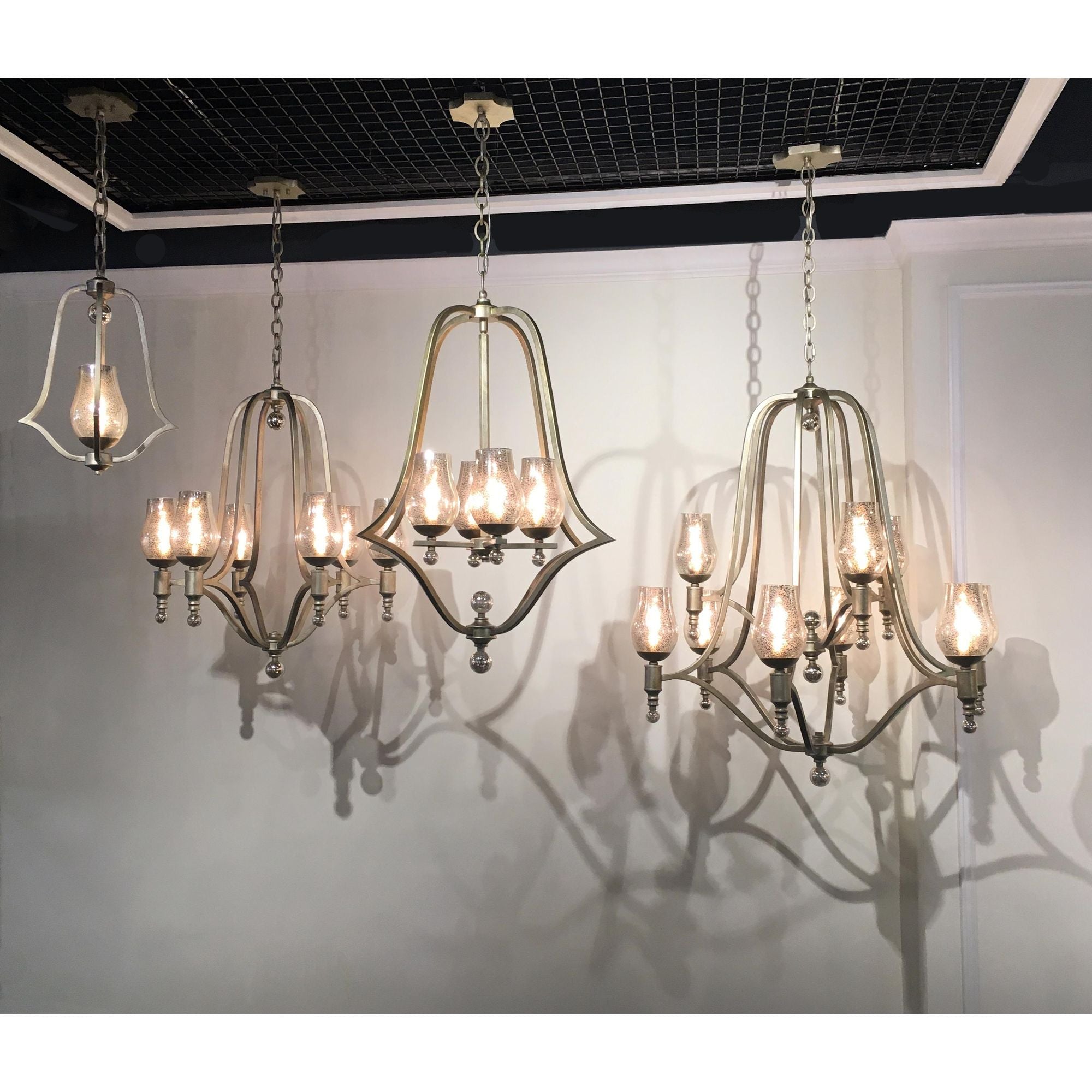 Studio M SM23973MGSG Mirabelle 4-Light Pendant in Silver Gold