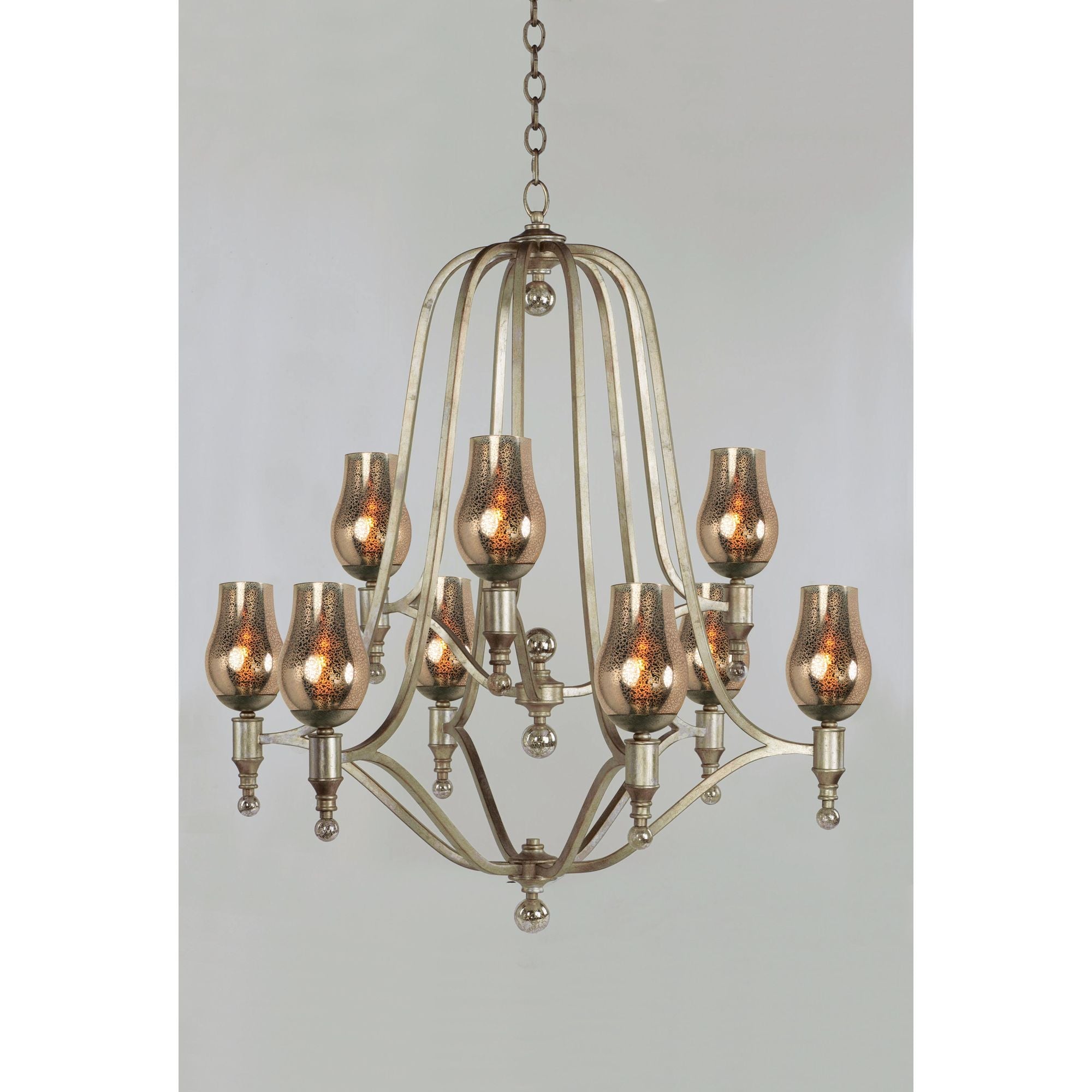 Studio M SM23977MGSG Mirabelle 9-Light Chandelier in Silver Gold