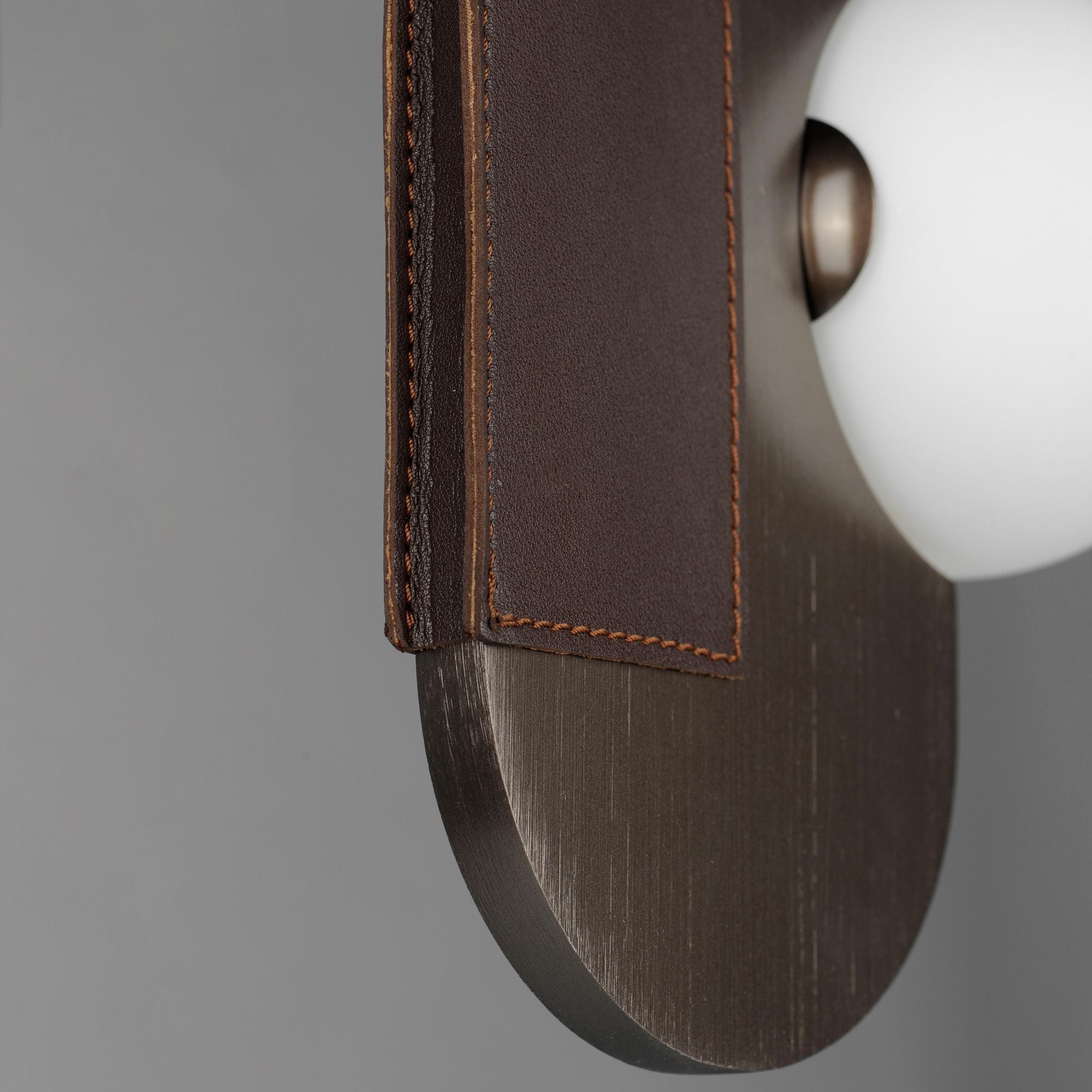 Studio M SM24602BBZ Stitched Side-Light Pendant in Brushed Bronze by Nina Magon