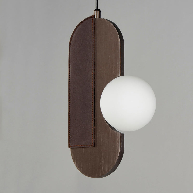 Studio M SM24602BBZ Stitched Side-Light Pendant in Brushed Bronze by Nina Magon