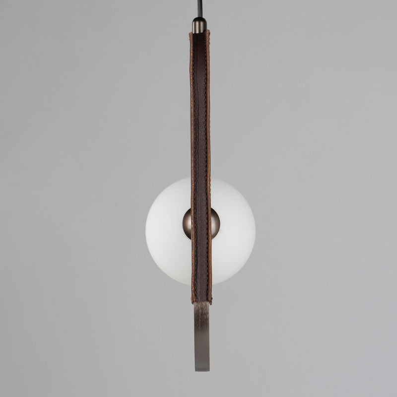 Studio M SM24602BBZ Stitched Side-Light Pendant in Brushed Bronze by Nina Magon
