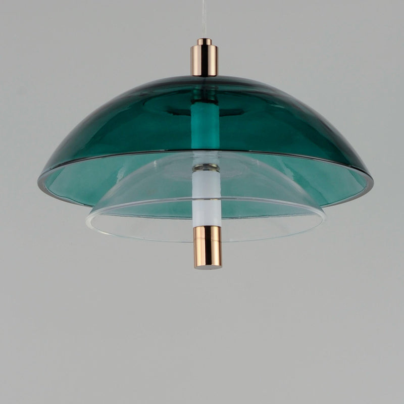 Studio M SM24701GECLFG Arya Single Pendant - Emerald Green Clear Gold in French Gold by Nina Magon