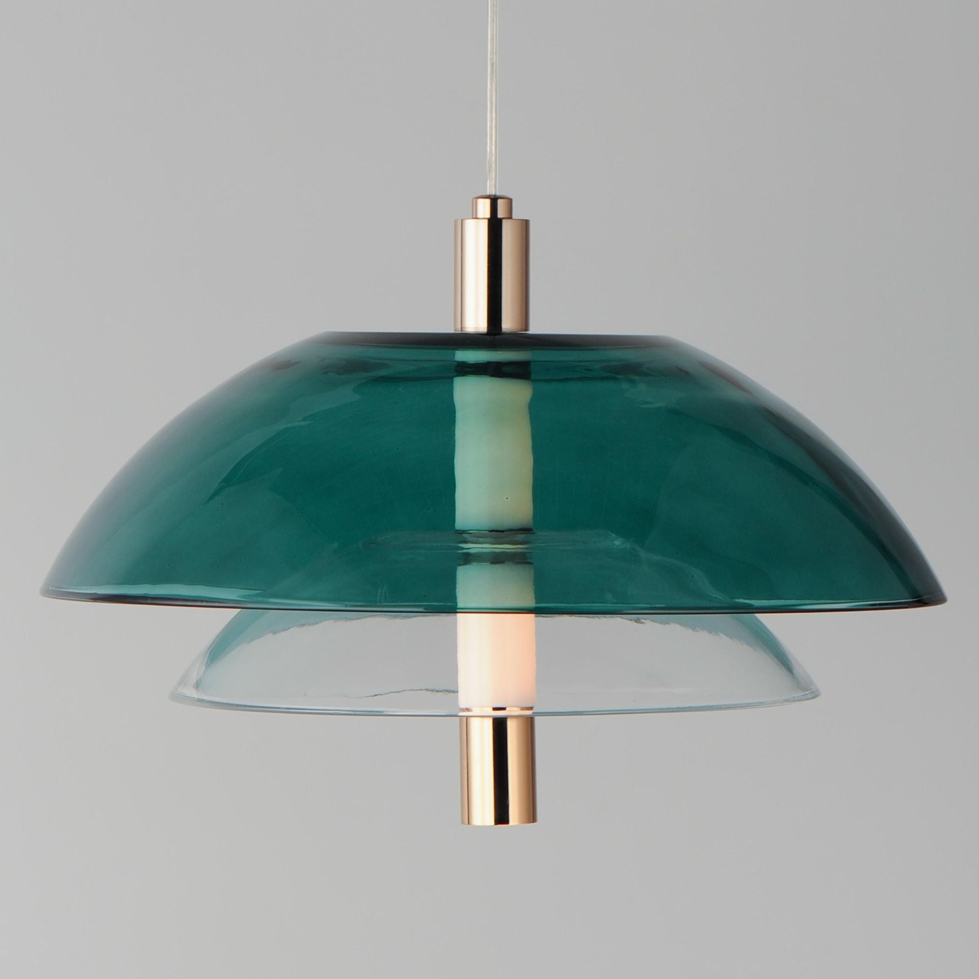 Studio M SM24701GECLFG Arya Single Pendant - Emerald Green Clear Gold in French Gold by Nina Magon