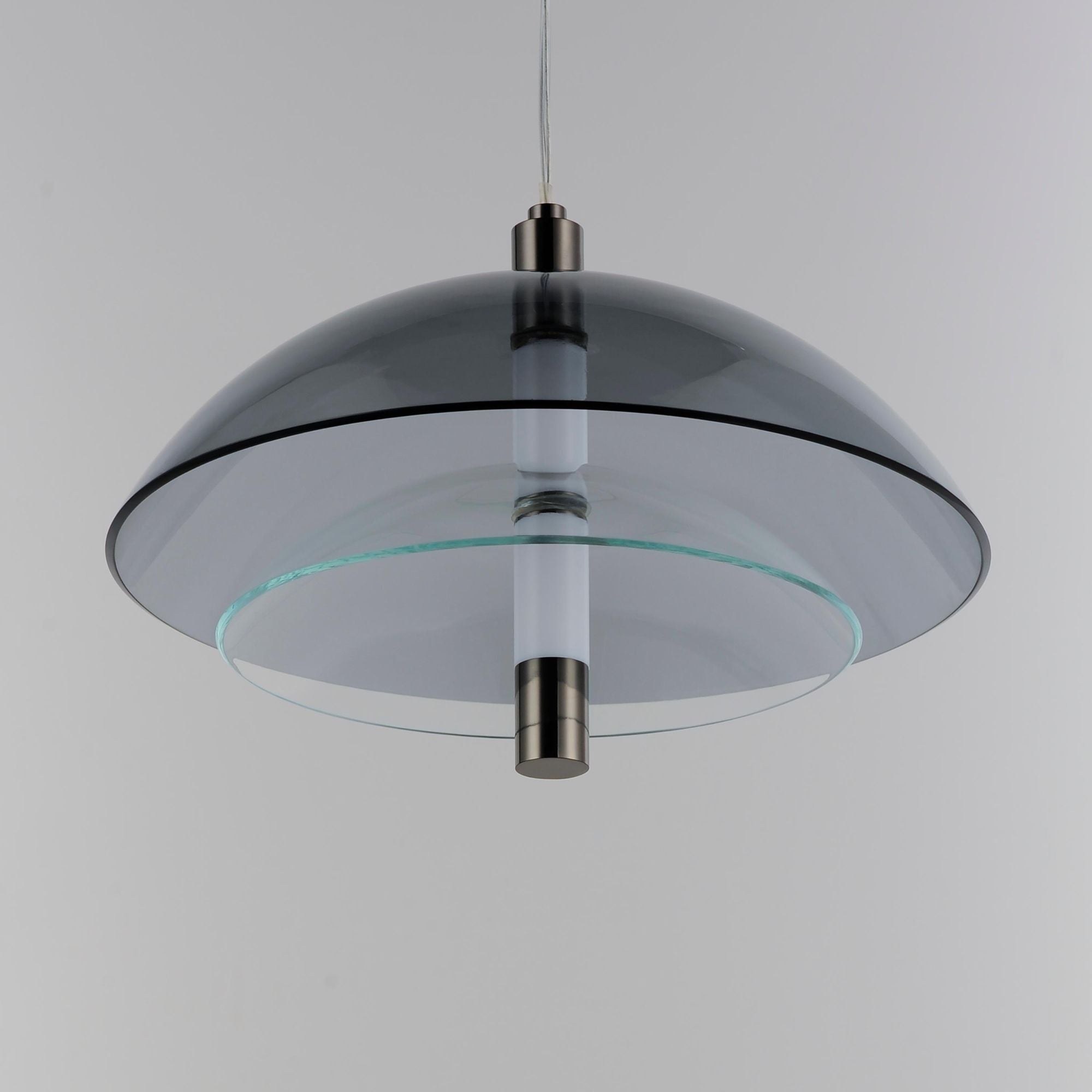 Studio M SM24701MSCLBC Arya Single Pendant - Smoke Clear Black in Black Chrome by Nina Magon