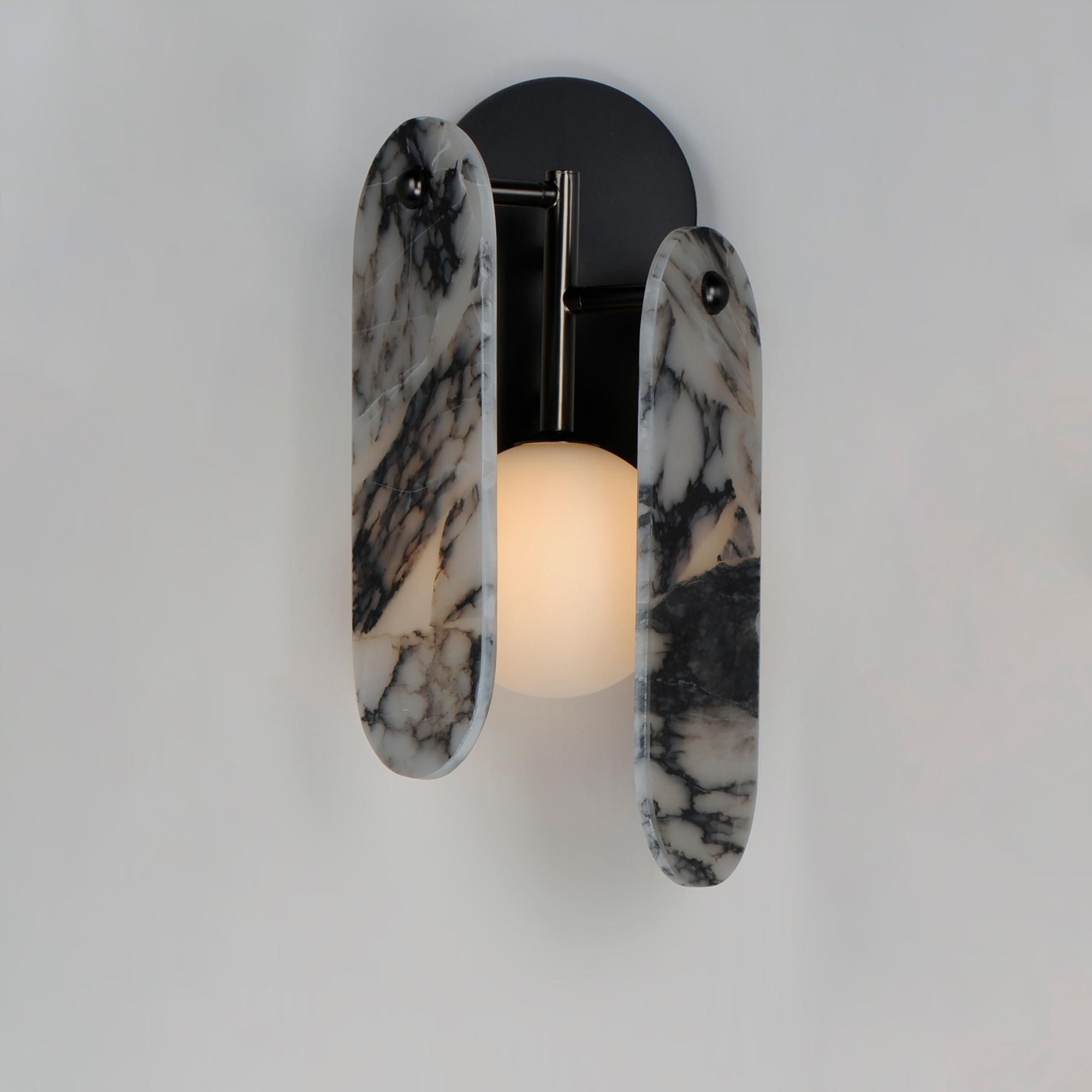 Studio M SM24810ARYGM Megalith Striae Arya Wall Sconce in Gunmetal by Nina Magon