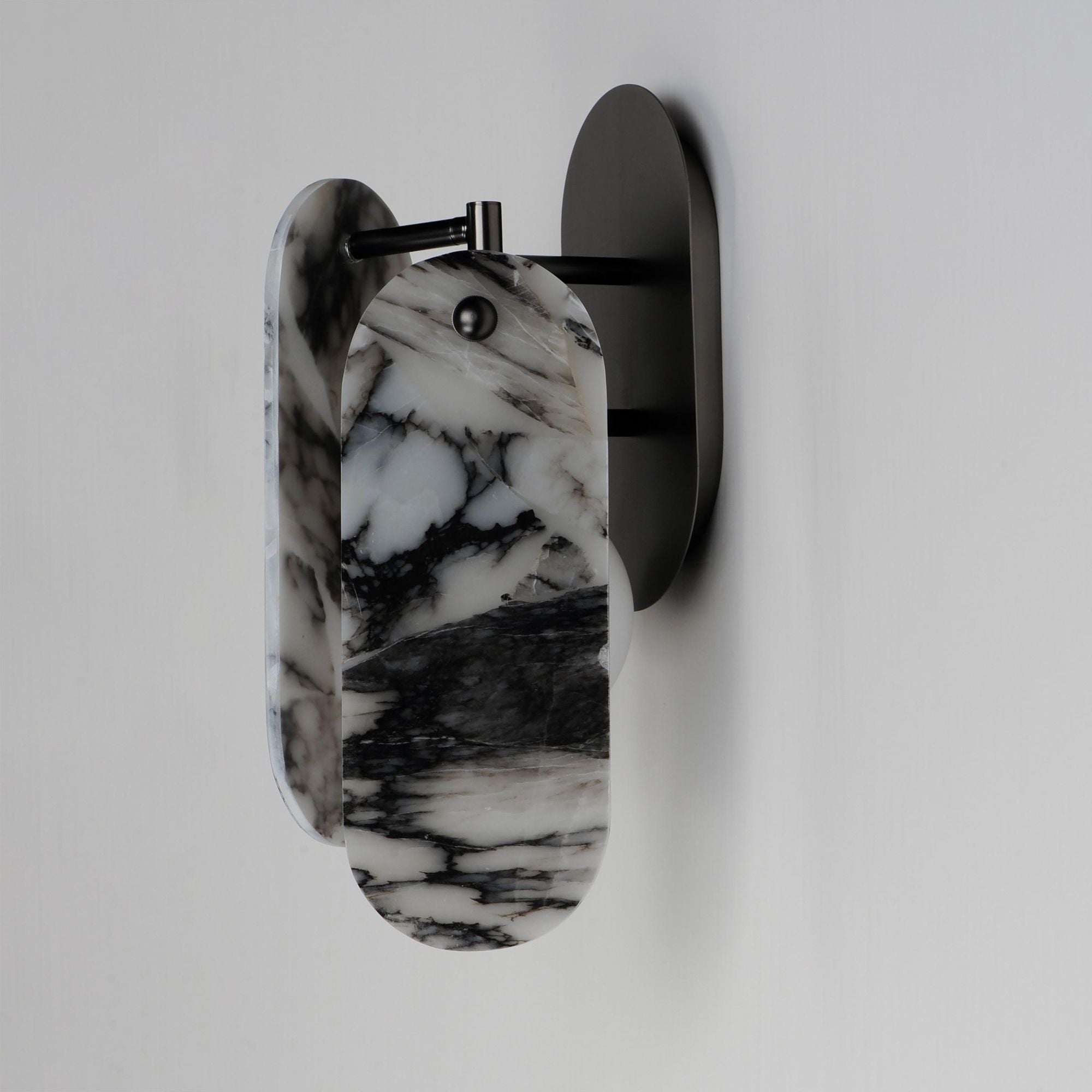 Studio M SM24810ARYGM Megalith Striae Arya Wall Sconce in Gunmetal by Nina Magon