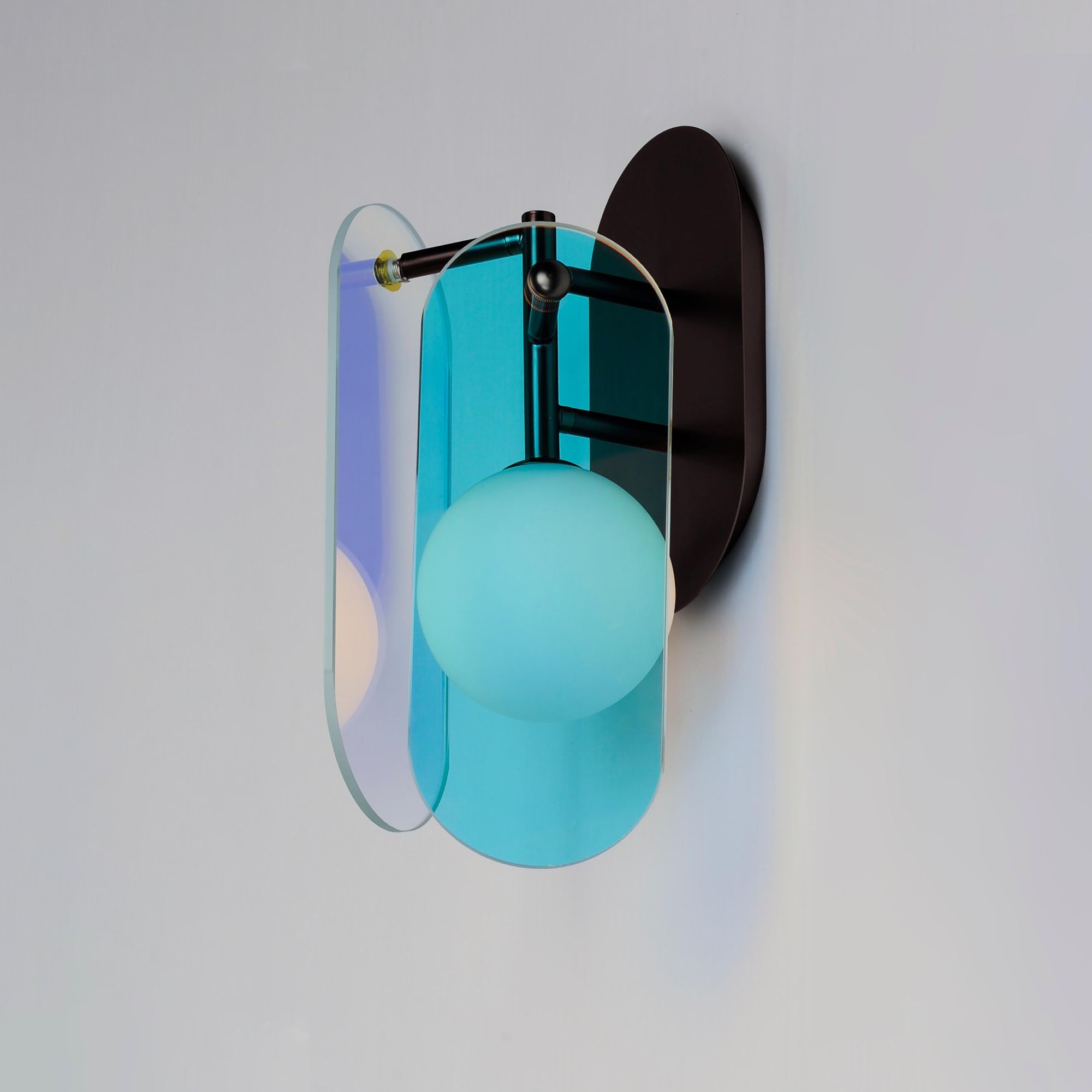 Studio M SM24810DCBBZ Megalith Dichroic Glass Wall Sconce in Brushed Bronze by Nina Magon