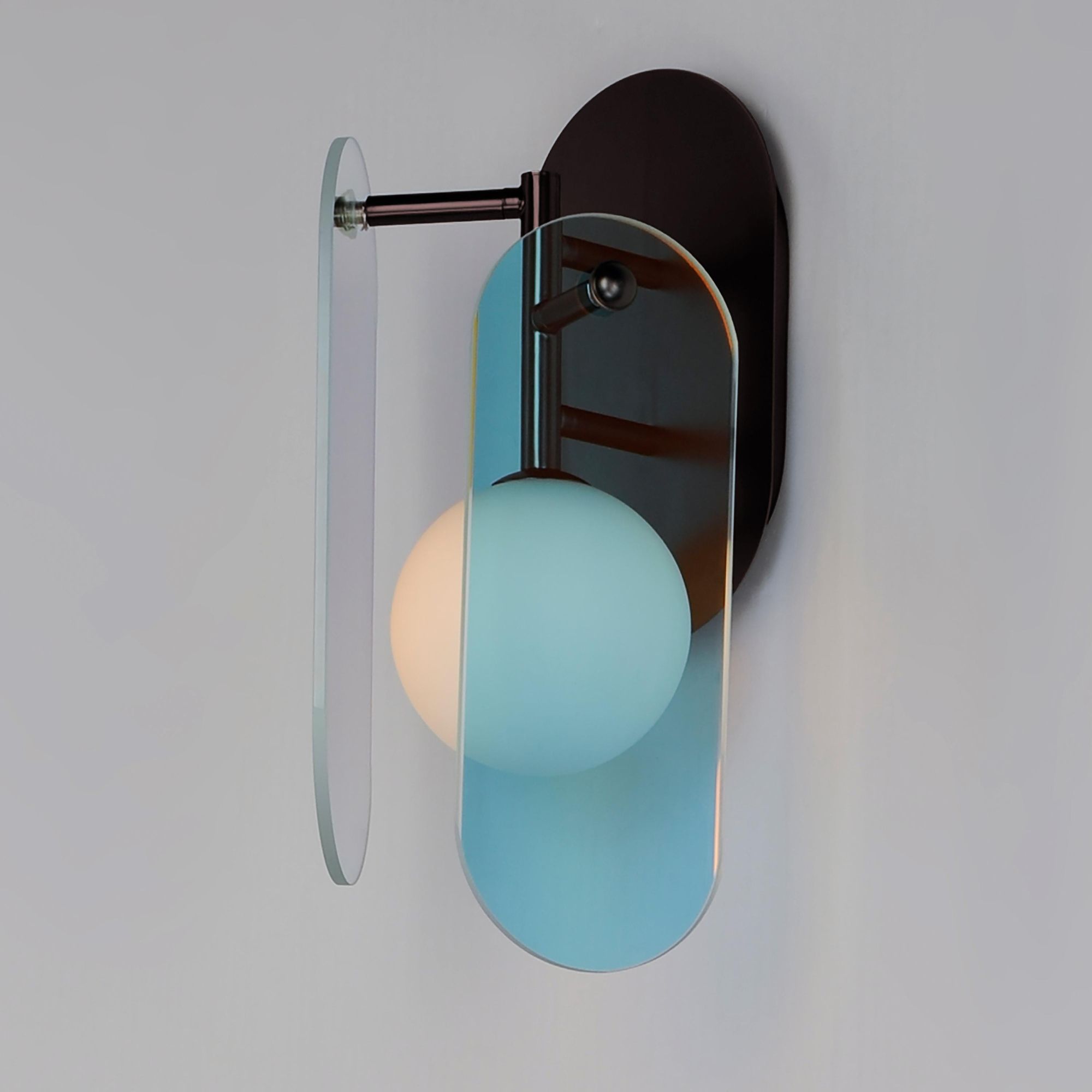 Studio M SM24810DCBBZ Megalith Dichroic Glass Wall Sconce in Brushed Bronze by Nina Magon