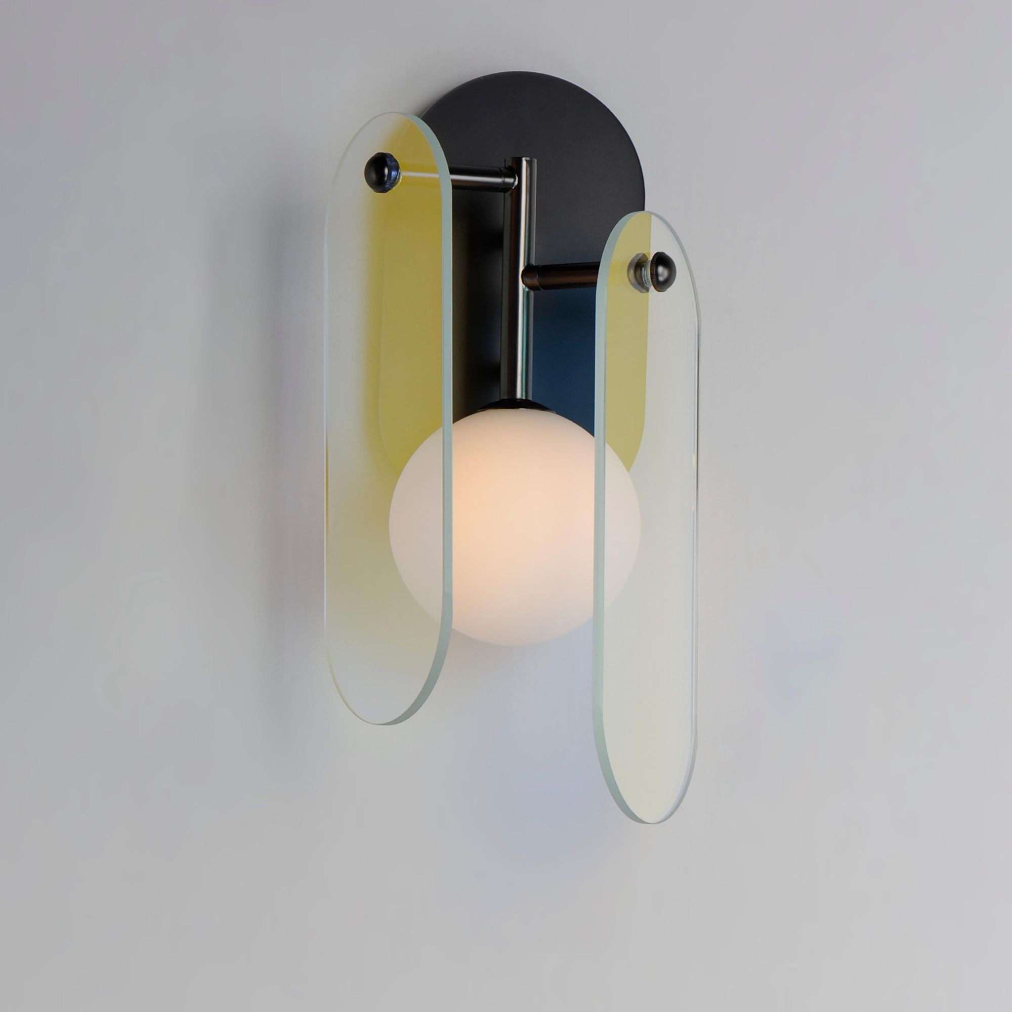 Studio M SM24810DCGM Megalith Dichroic Glass Wall Sconce in Gunmetal by Nina Magon