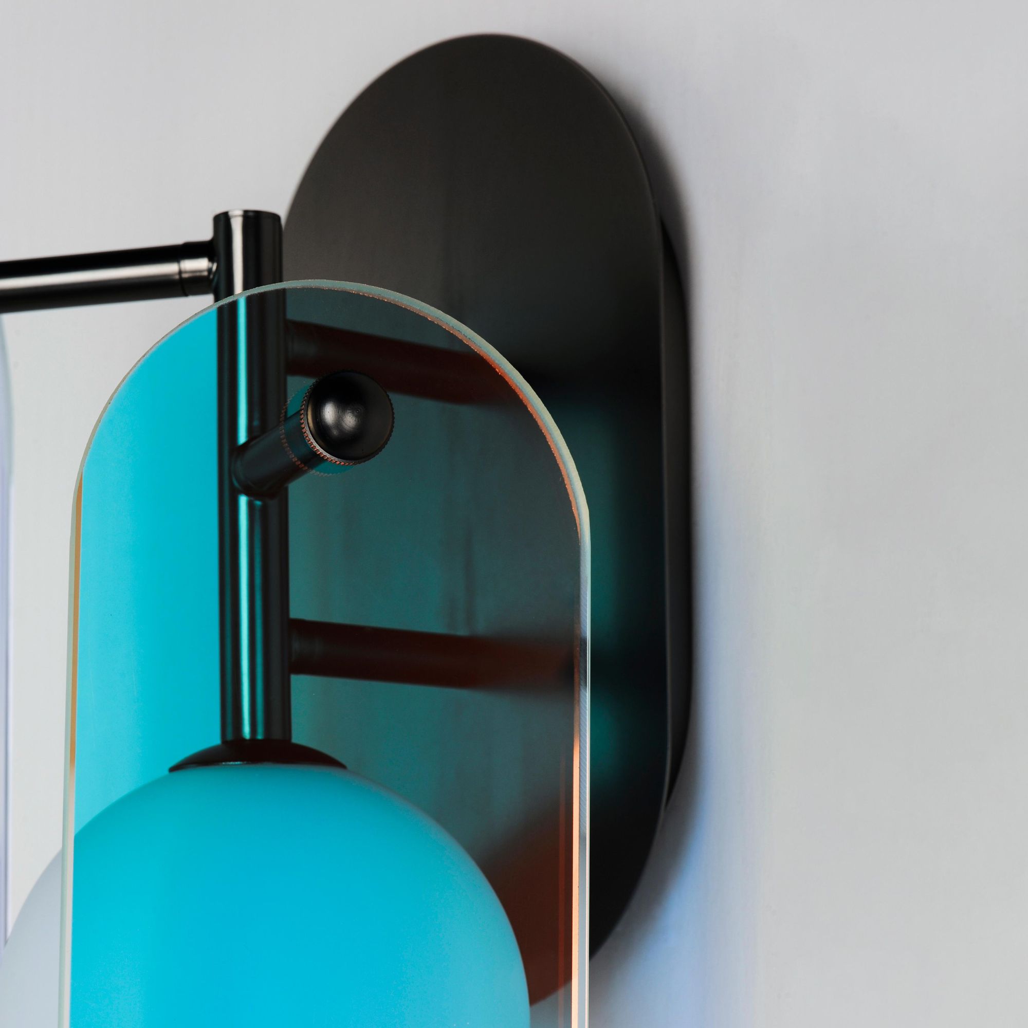 Studio M SM24810DCGM Megalith Dichroic Glass Wall Sconce in Gunmetal by Nina Magon
