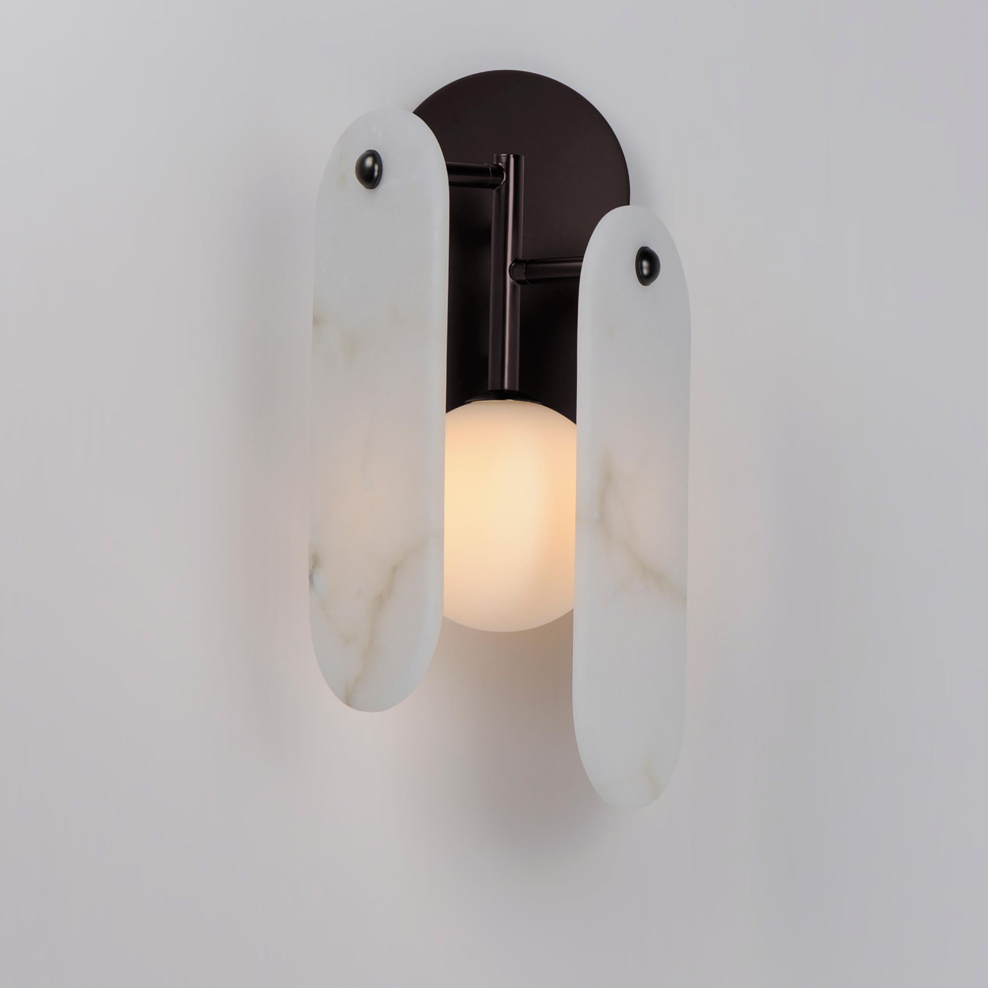 Studio M SM24810OXBBZ Megalith White Onyx Wall Sconce in Brushed Bronze by Nina Magon