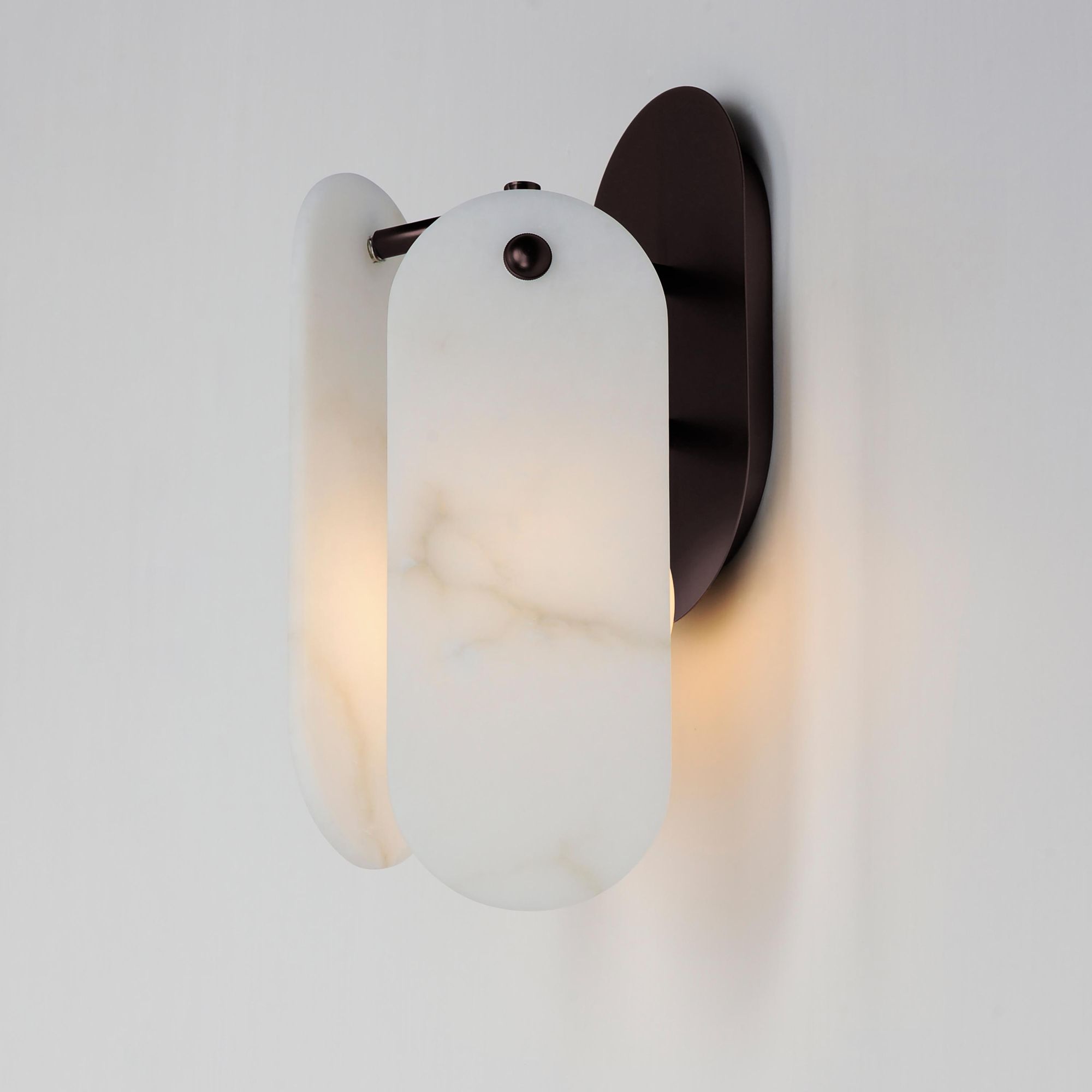 Studio M SM24810OXBBZ Megalith White Onyx Wall Sconce in Brushed Bronze by Nina Magon