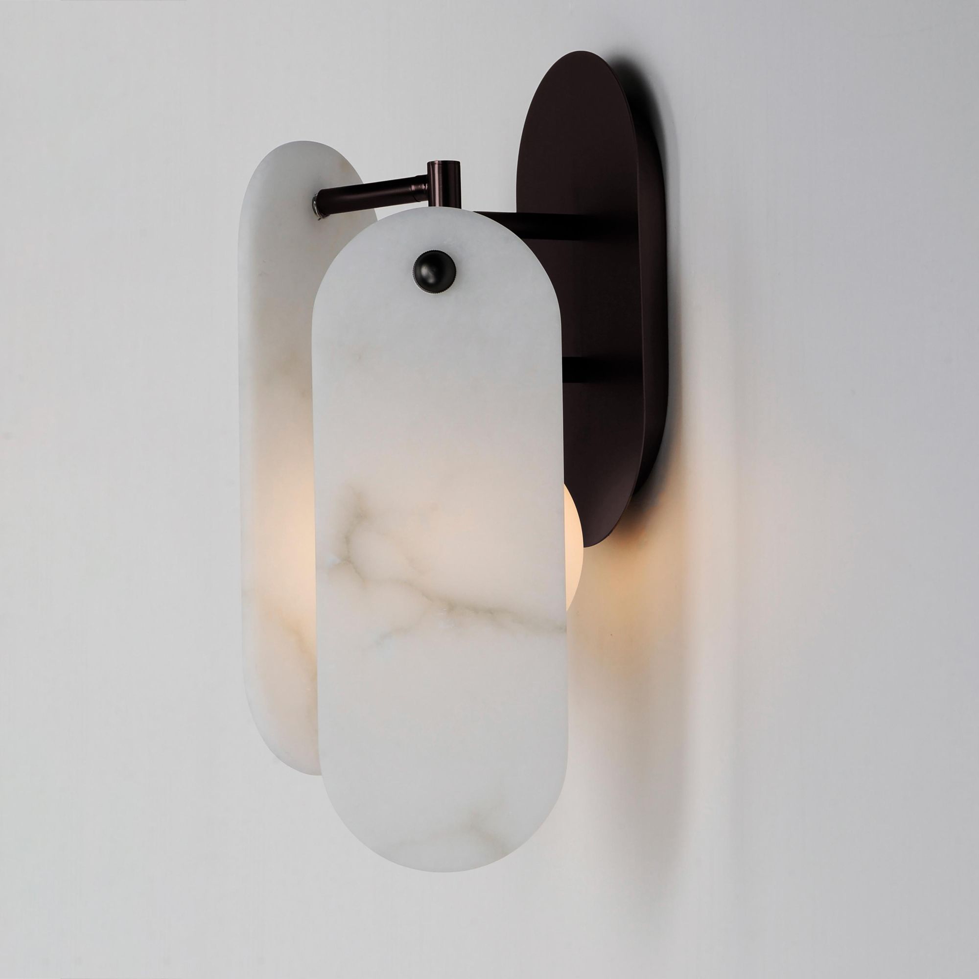 Studio M SM24810OXBBZ Megalith White Onyx Wall Sconce in Brushed Bronze by Nina Magon