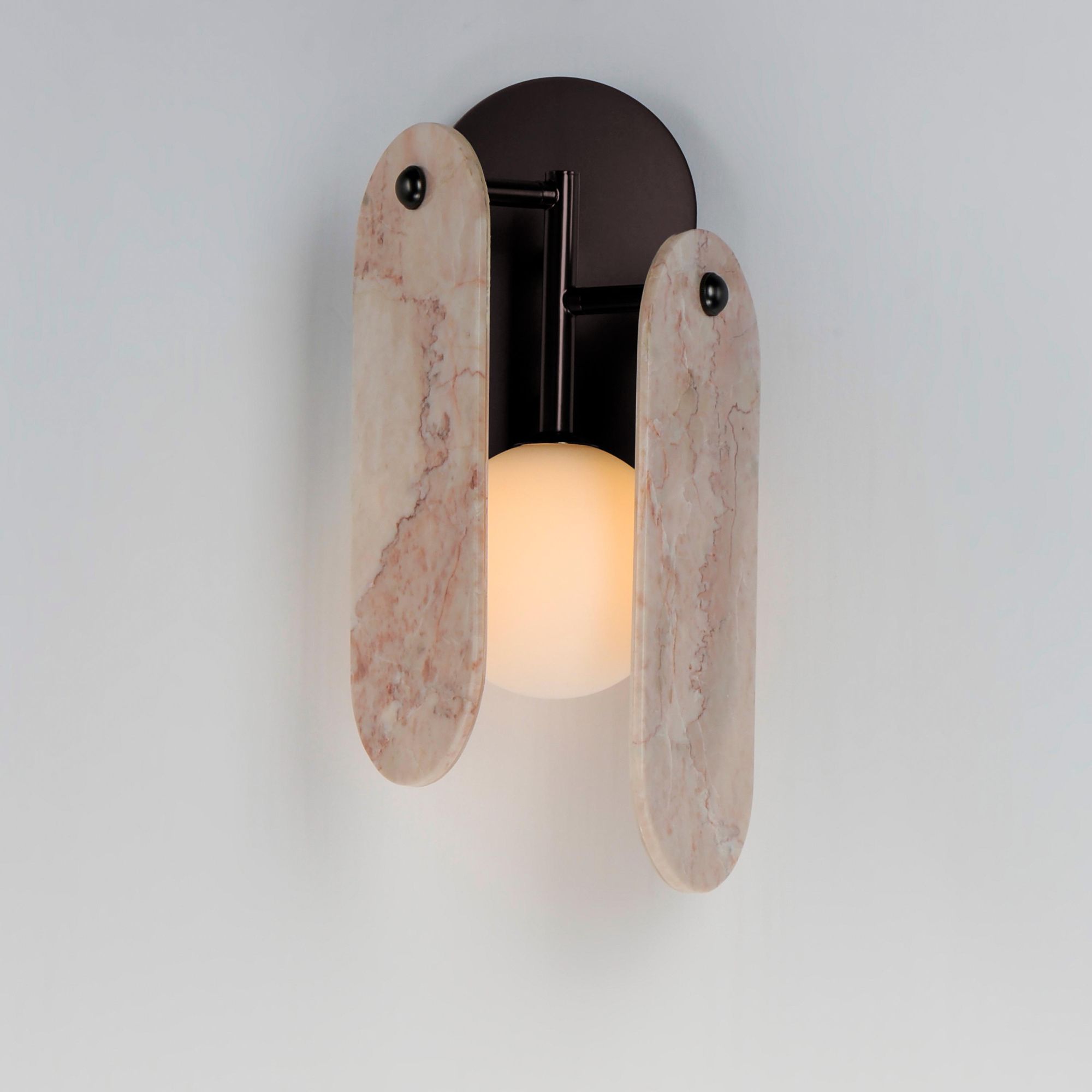 Studio M SM24810RJBBZ Megalith Rose Jade Wall Sconce in Brushed Bronze by Nina Magon