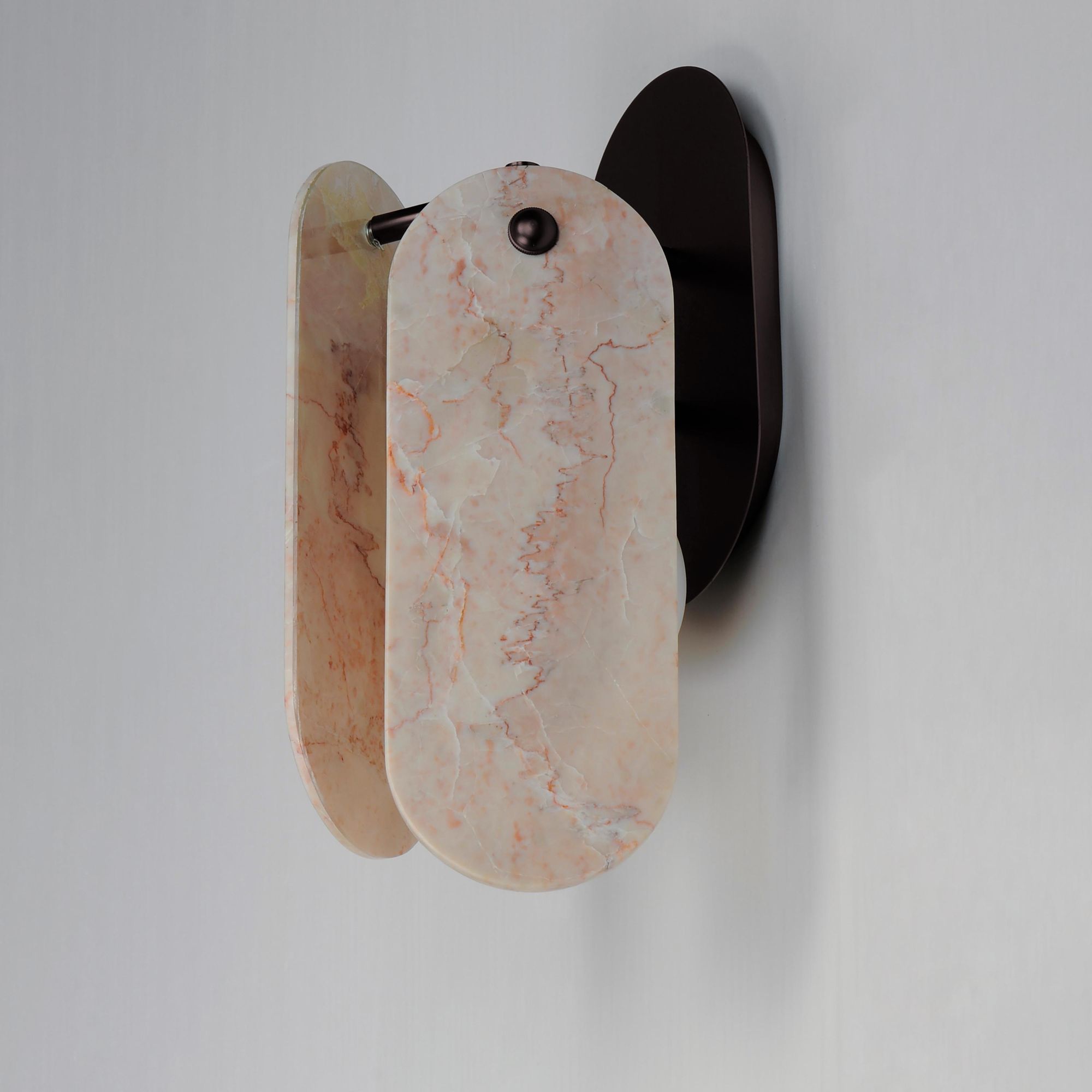 Studio M SM24810RJBBZ Megalith Rose Jade Wall Sconce in Brushed Bronze by Nina Magon