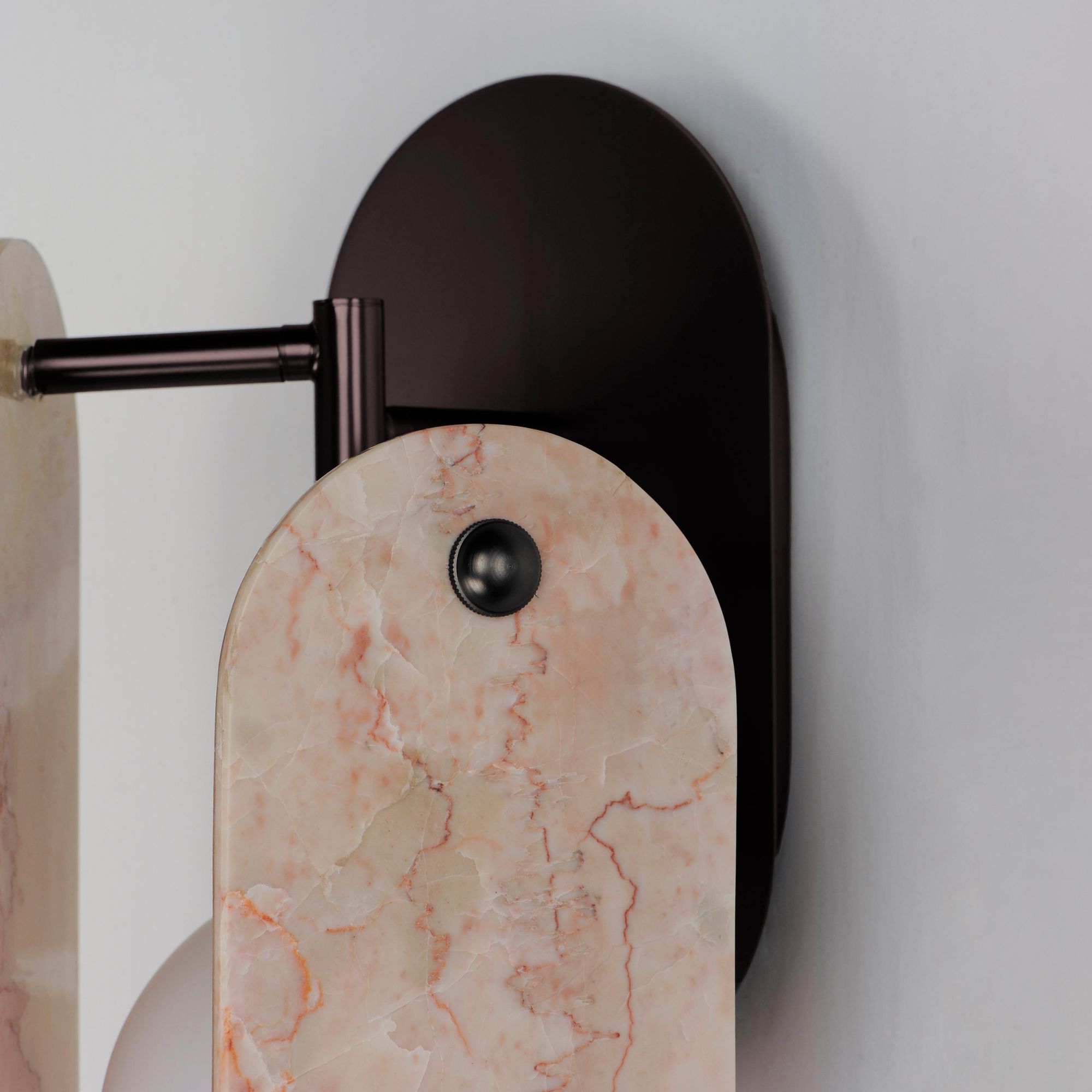 Studio M SM24810RJBBZ Megalith Rose Jade Wall Sconce in Brushed Bronze by Nina Magon