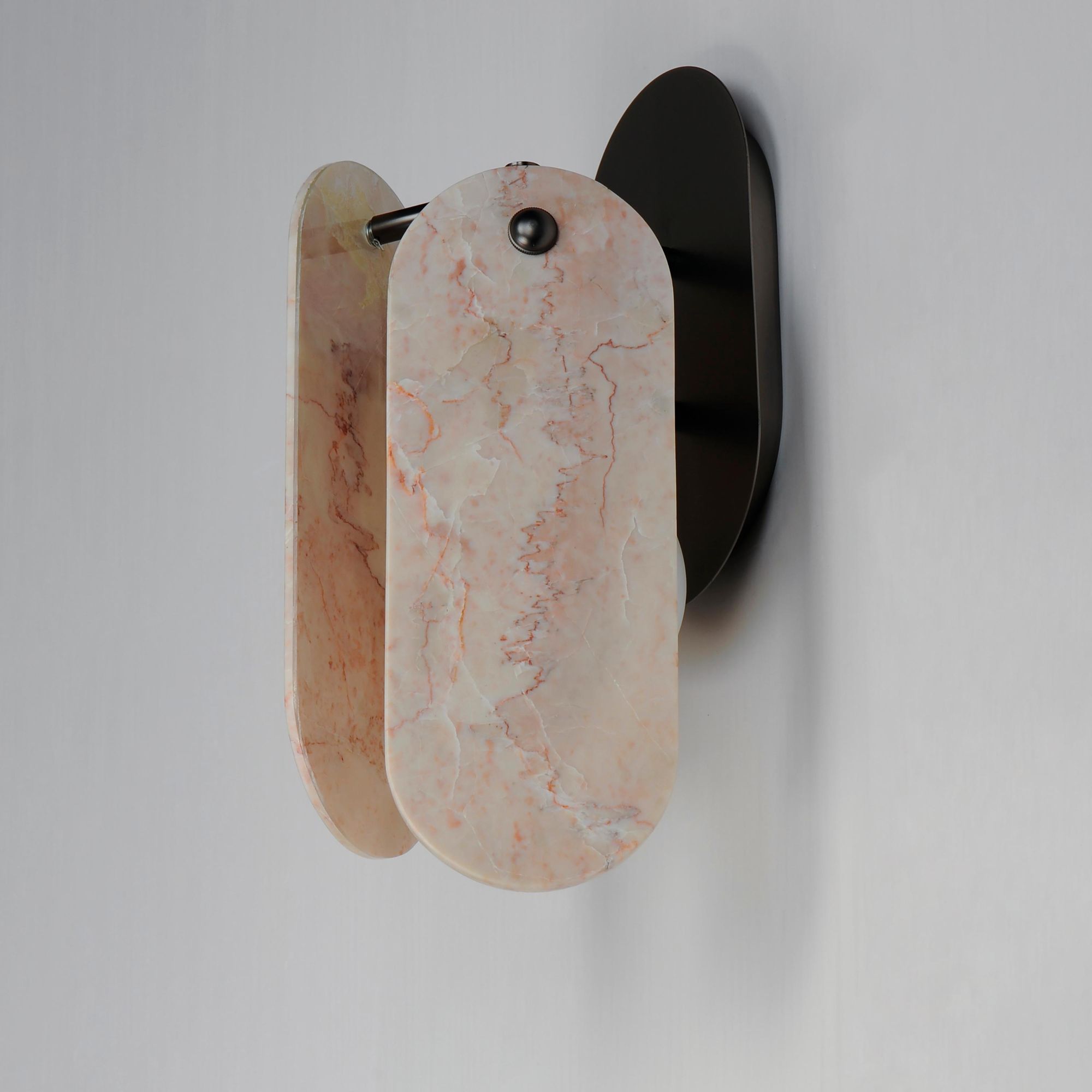 Studio M SM24810RJGM Megalith Rose Jade Wall Sconce in Gunmetal by Nina Magon