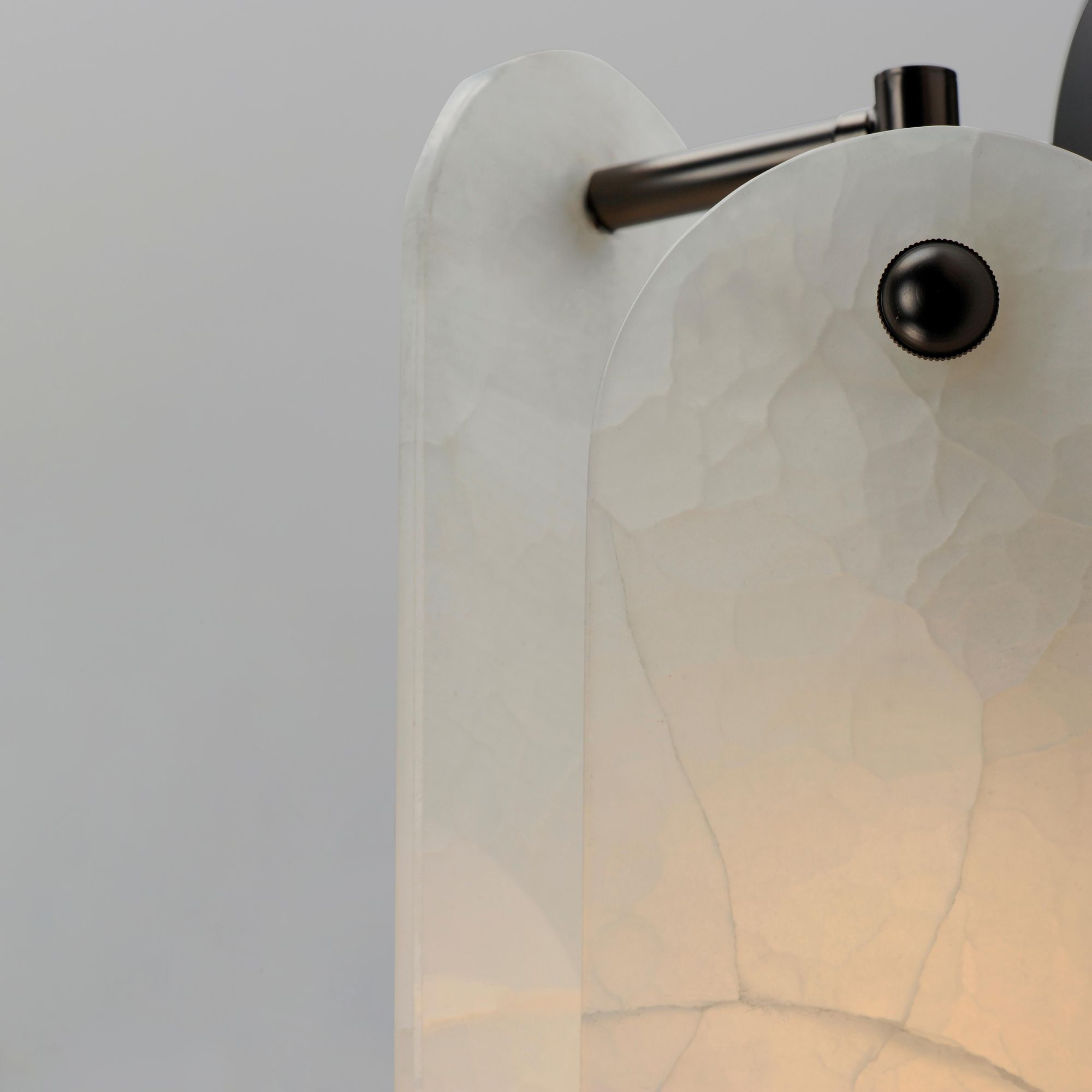 Studio M SM24810WAGM Megalith Spanish Alabaster Wall Sconce in Gunmetal by Nina Magon