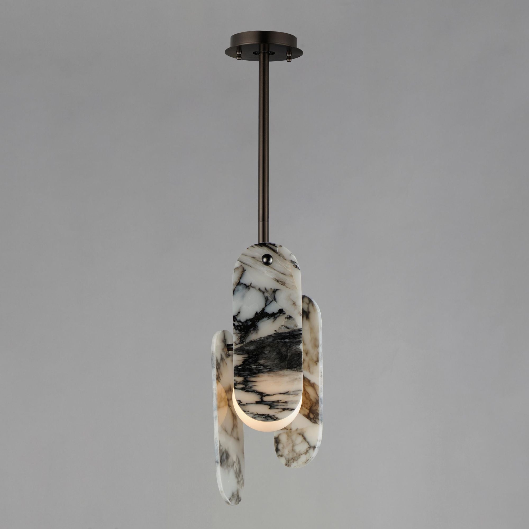 Studio M SM24811ARYBBZ Megalith Single Pendant Striae Arya in Brushed Bronze by Nina Magon