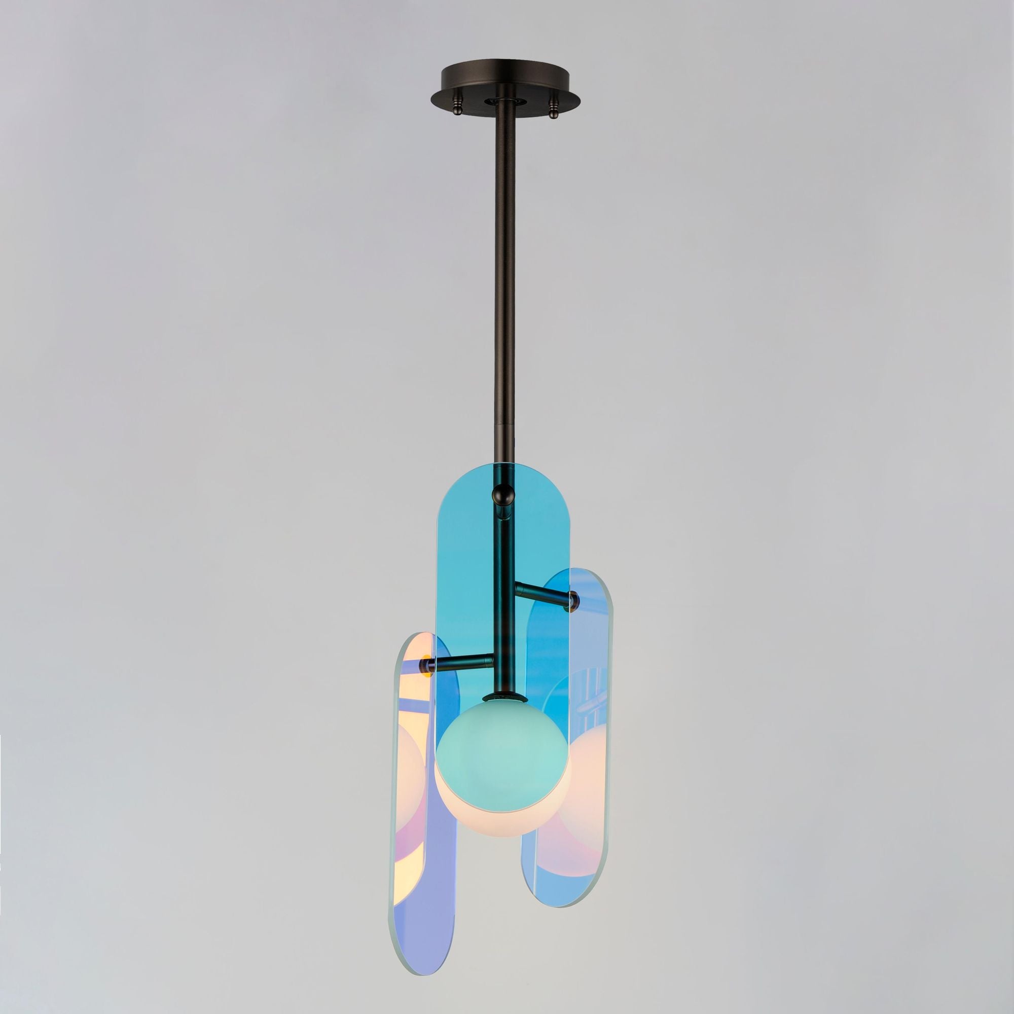 Studio M SM24811DCBBZ Megalith Single Pendant Dichroic Glass in Brushed Bronze by Nina Magon