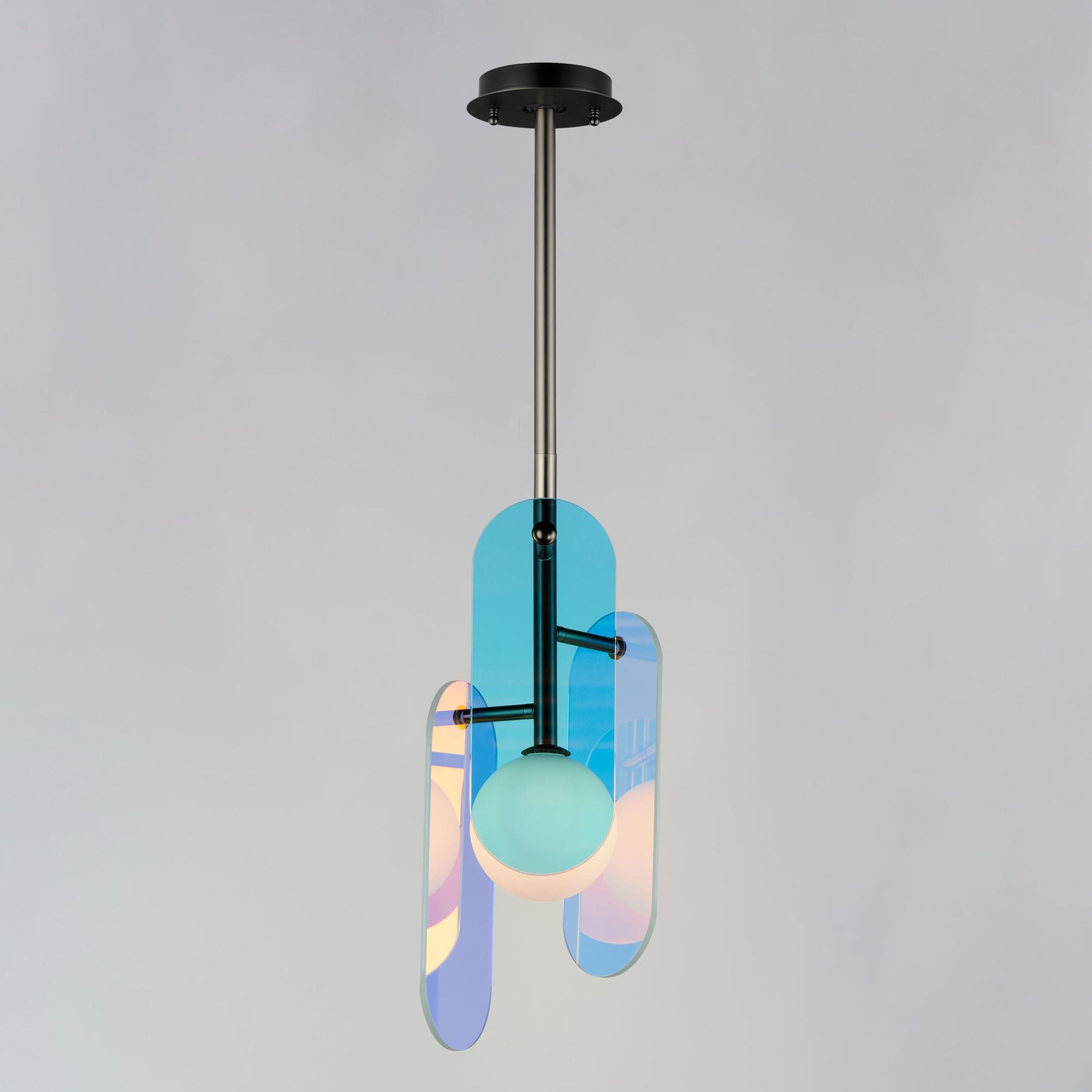 Studio M SM24811DCGM Megalith Single Pendant Dichroic Glass in Gunmetal by Nina Magon