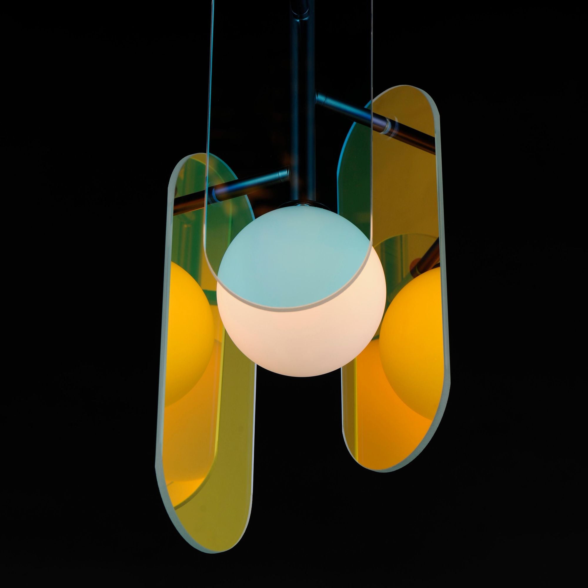 Studio M SM24811DCGM Megalith Single Pendant Dichroic Glass in Gunmetal by Nina Magon