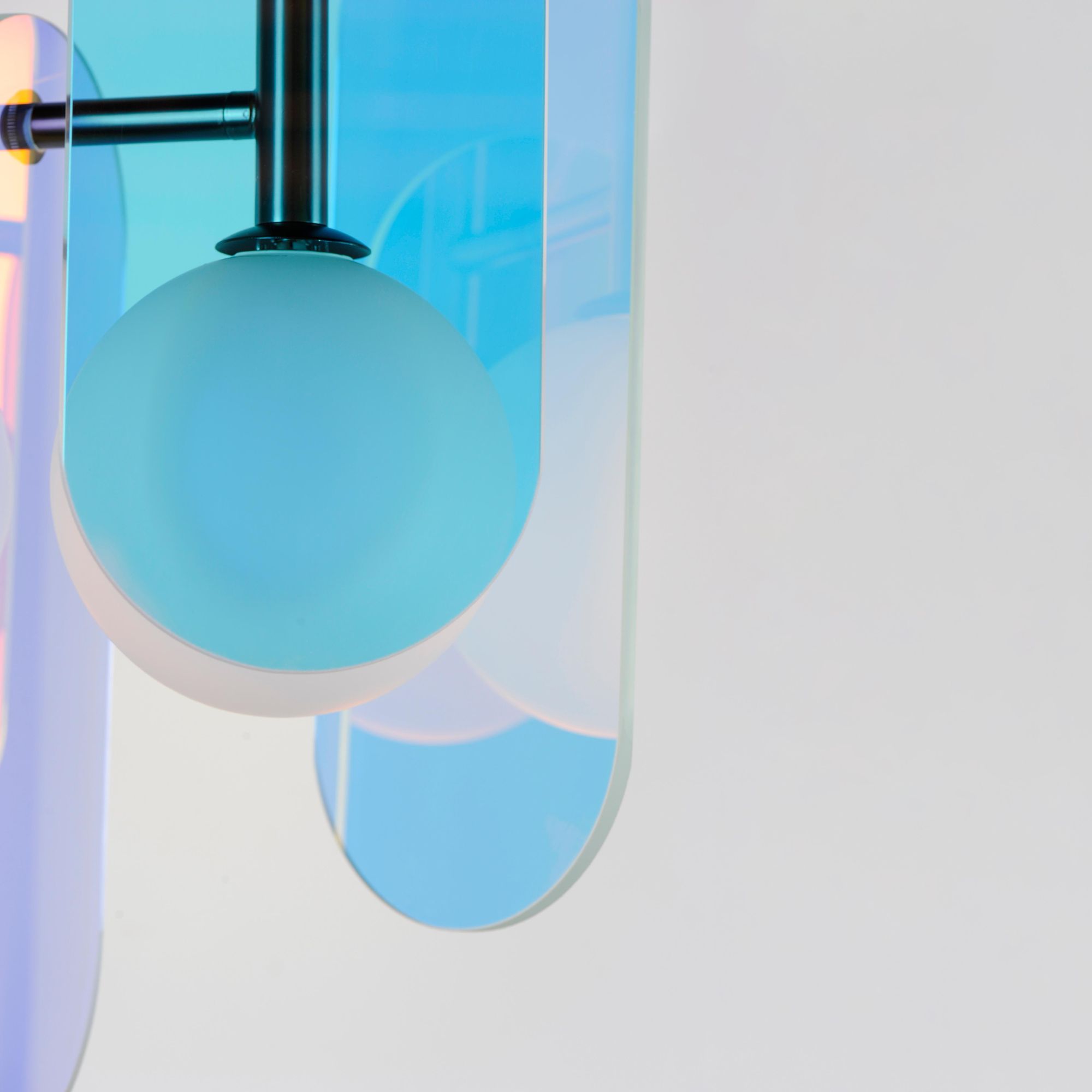 Studio M SM24811DCGM Megalith Single Pendant Dichroic Glass in Gunmetal by Nina Magon