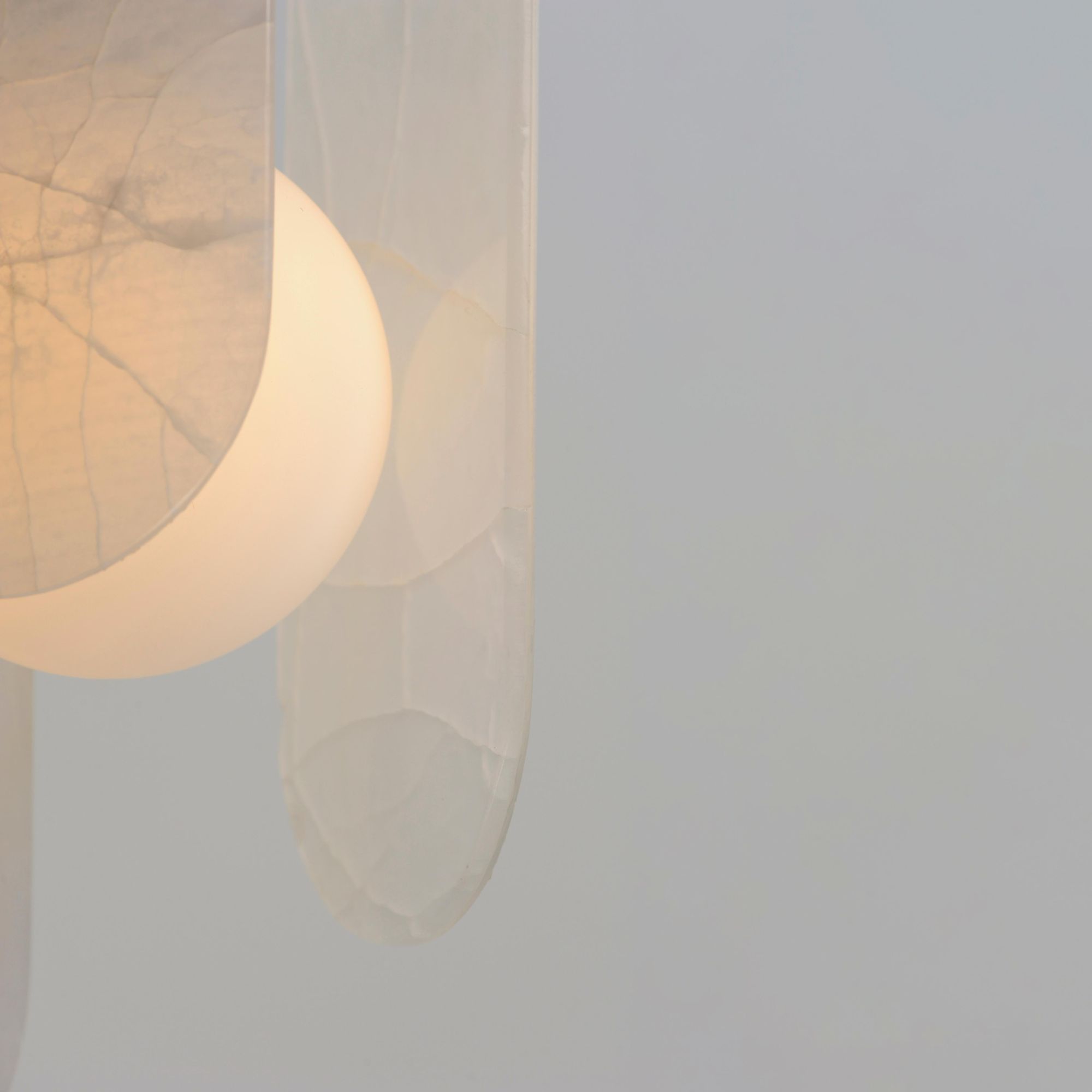 Studio M SM24811OXGM Megalith Single Pendant White Onyx in Gunmetal by Nina Magon