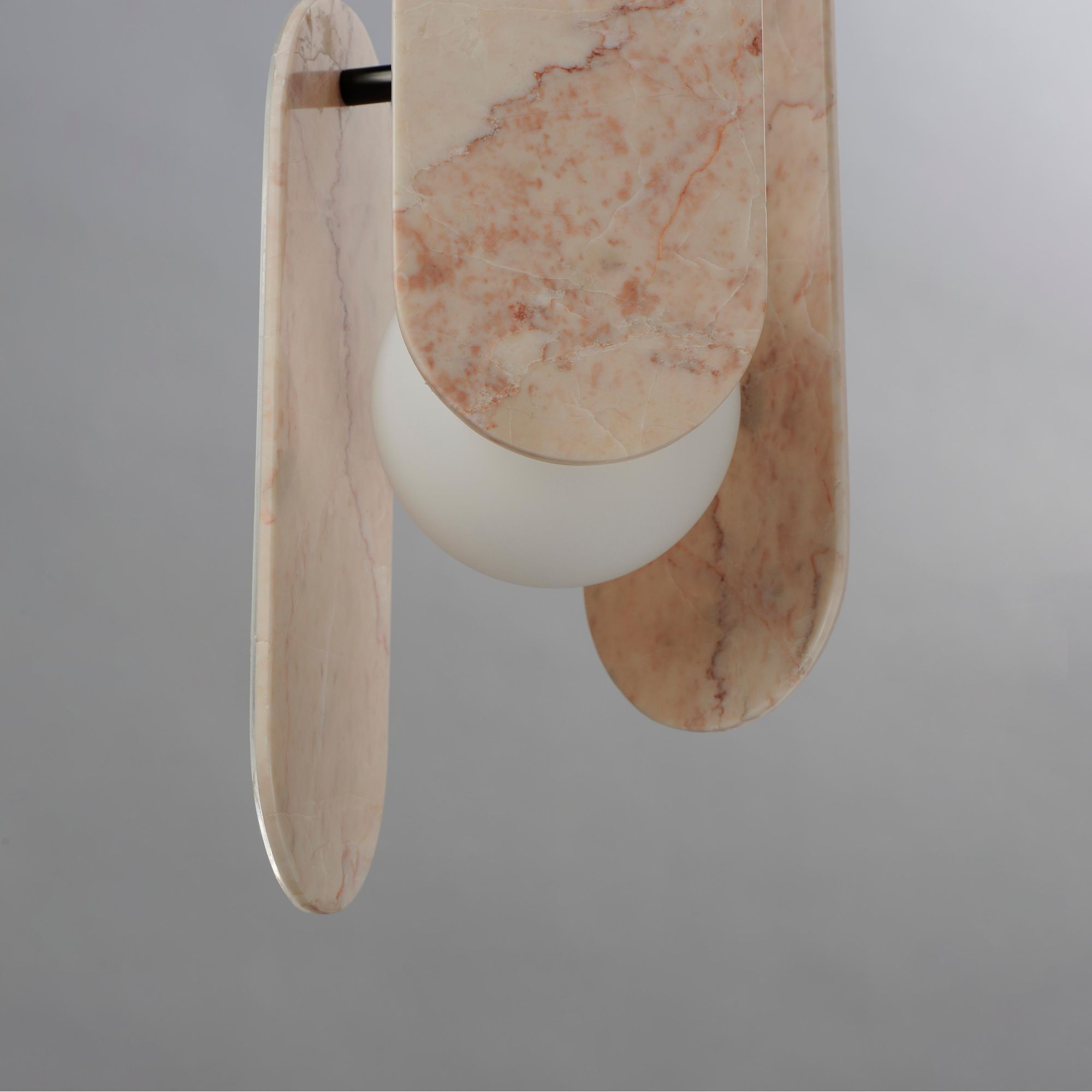 Studio M SM24811RJGM Megalith Single Pendant Rose Jade in Gunmetal by Nina Magon