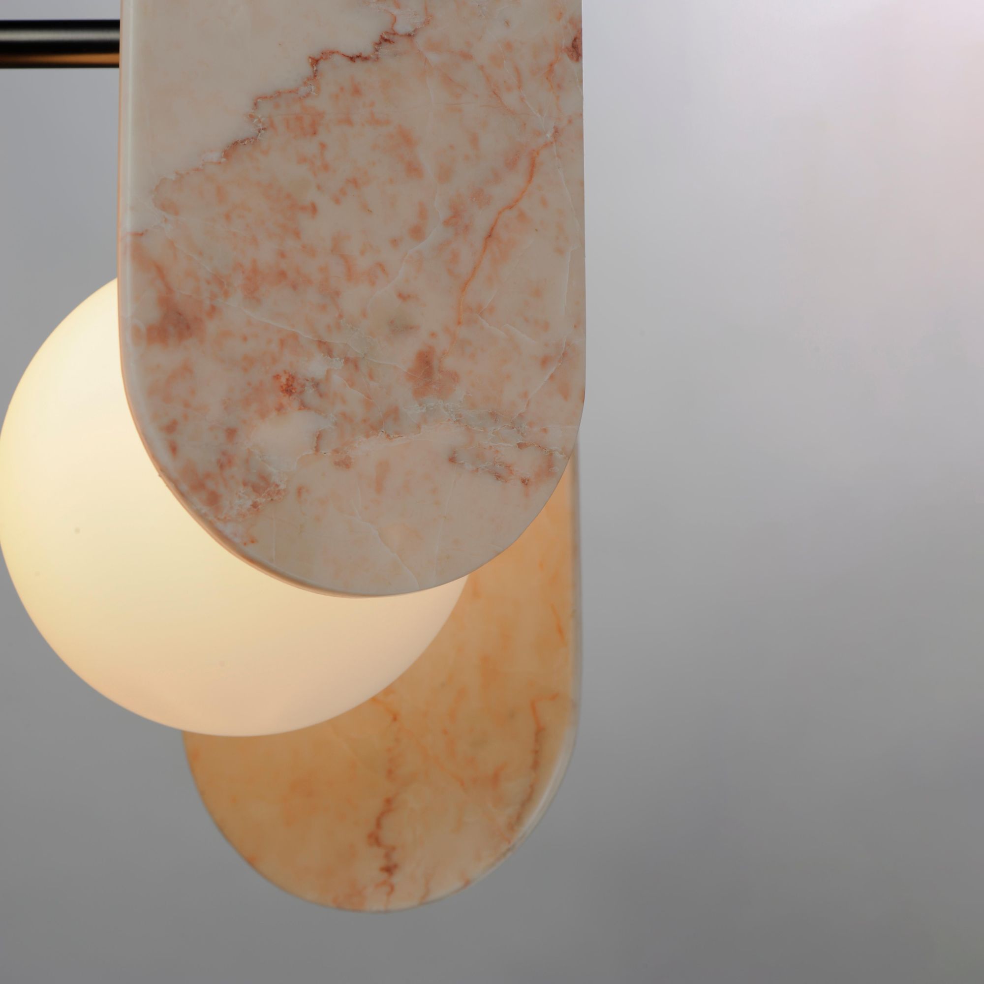 Studio M SM24811RJGM Megalith Single Pendant Rose Jade in Gunmetal by Nina Magon