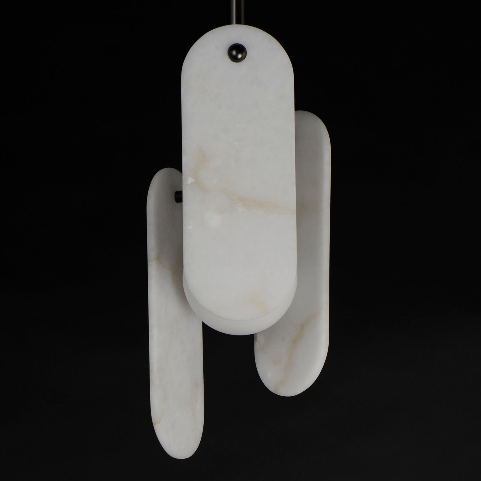 Studio M SM24811WABBZ Megalith Single Pendant Spanish Alabaster in Brushed Bronze by Nina Magon