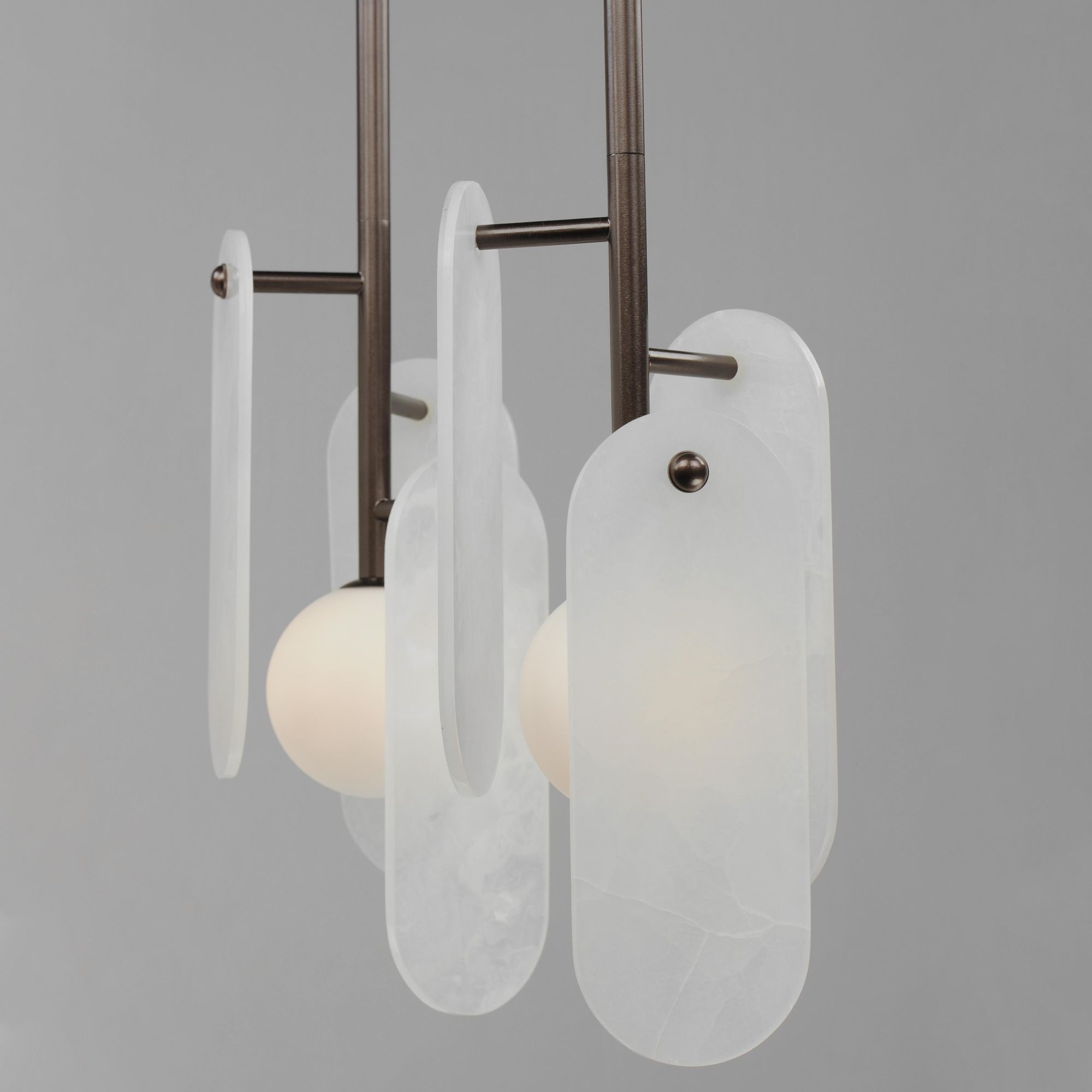 Studio M SM24815OXBBZ Megalith 5-Light Pendant White Onyx in Brushed Bronze by Nina Magon