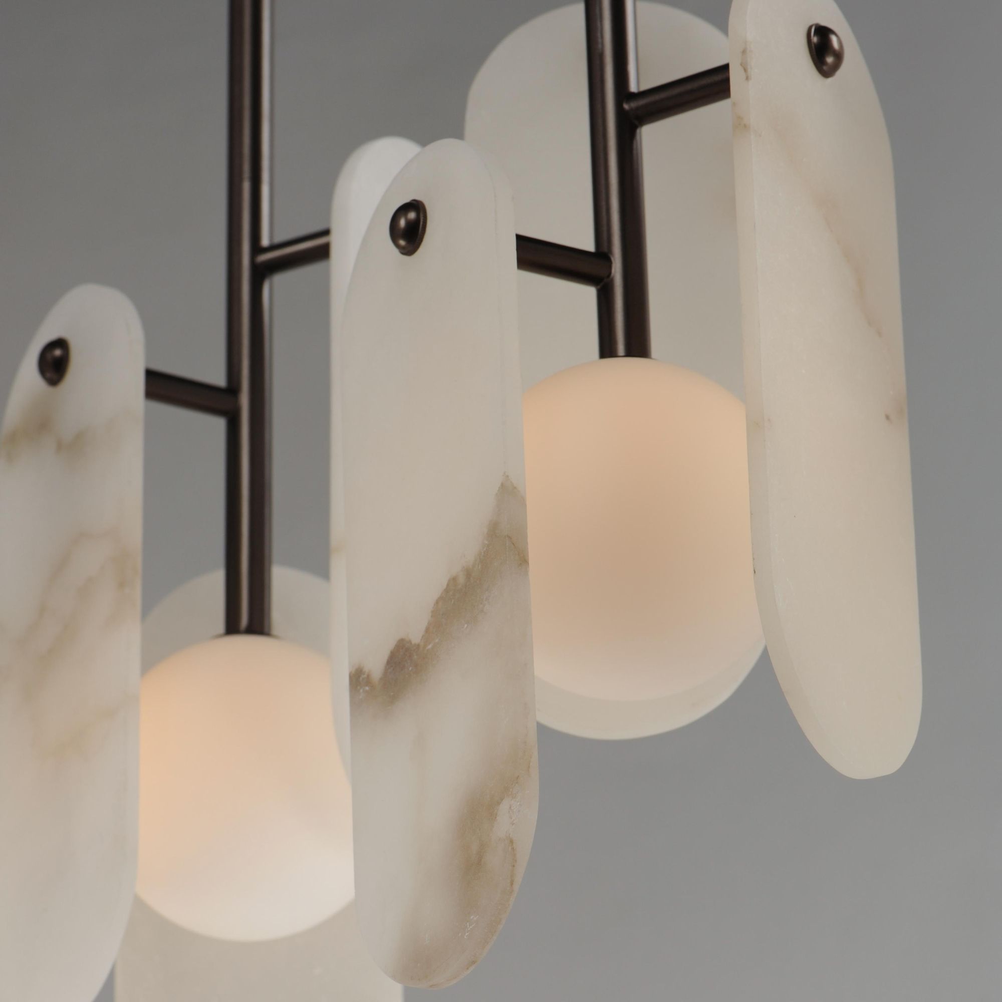 Studio M SM24815WABBZ Megalith 5-Light Pendant Spanish Alabaster in Brushed Bronze by Nina Magon