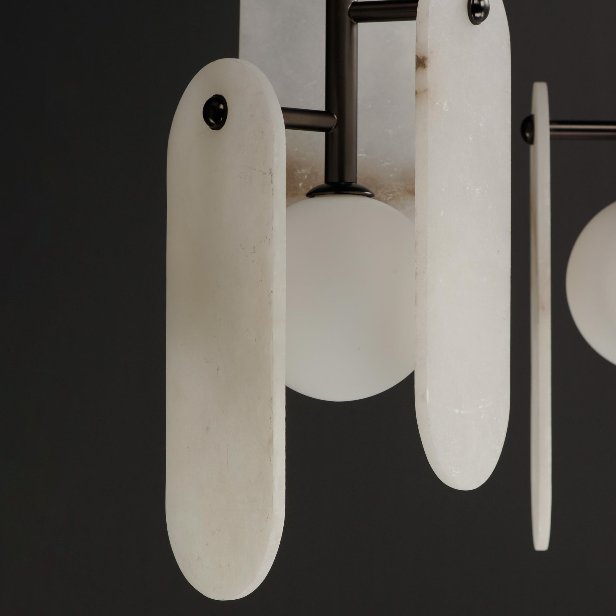 Studio M SM24815WAGM Megalith 5-Light Pendant Spanish Alabaster in Gunmetal by Nina Magon