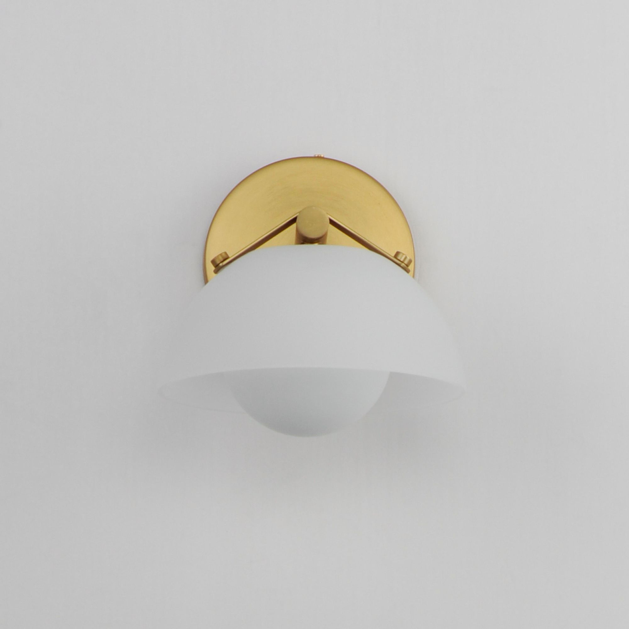 Studio M SM31001FTNAB Domain 1-Light - Frost/Brass Wall Sconce in Natural Aged Brass by Mat Sanders