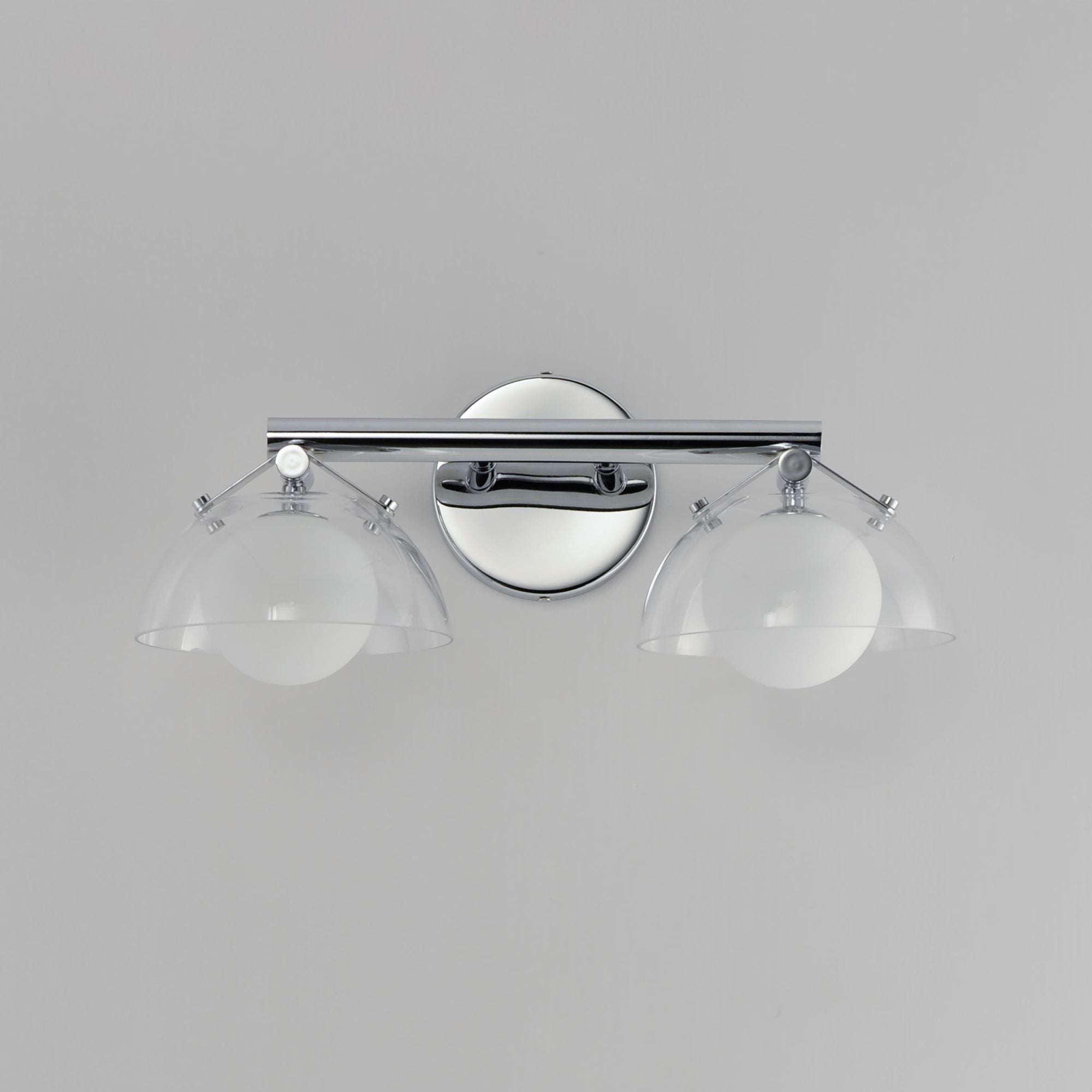Studio M SM31002CLPC Domain 2-Light Wall Sconce - Clear/Chrome in Polished Chrome by Mat Sanders