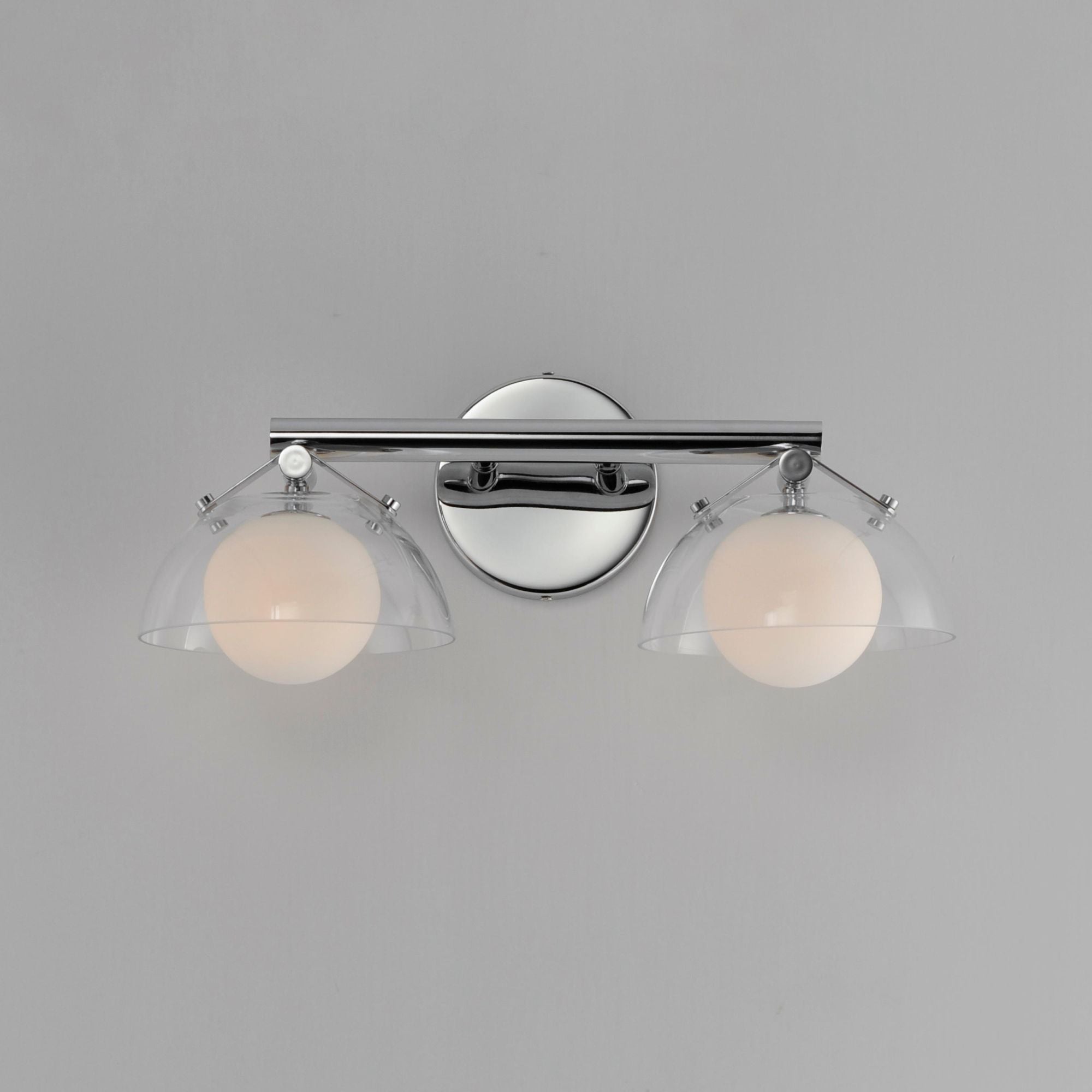 Studio M SM31002CLPC Domain 2-Light Wall Sconce - Clear/Chrome in Polished Chrome by Mat Sanders