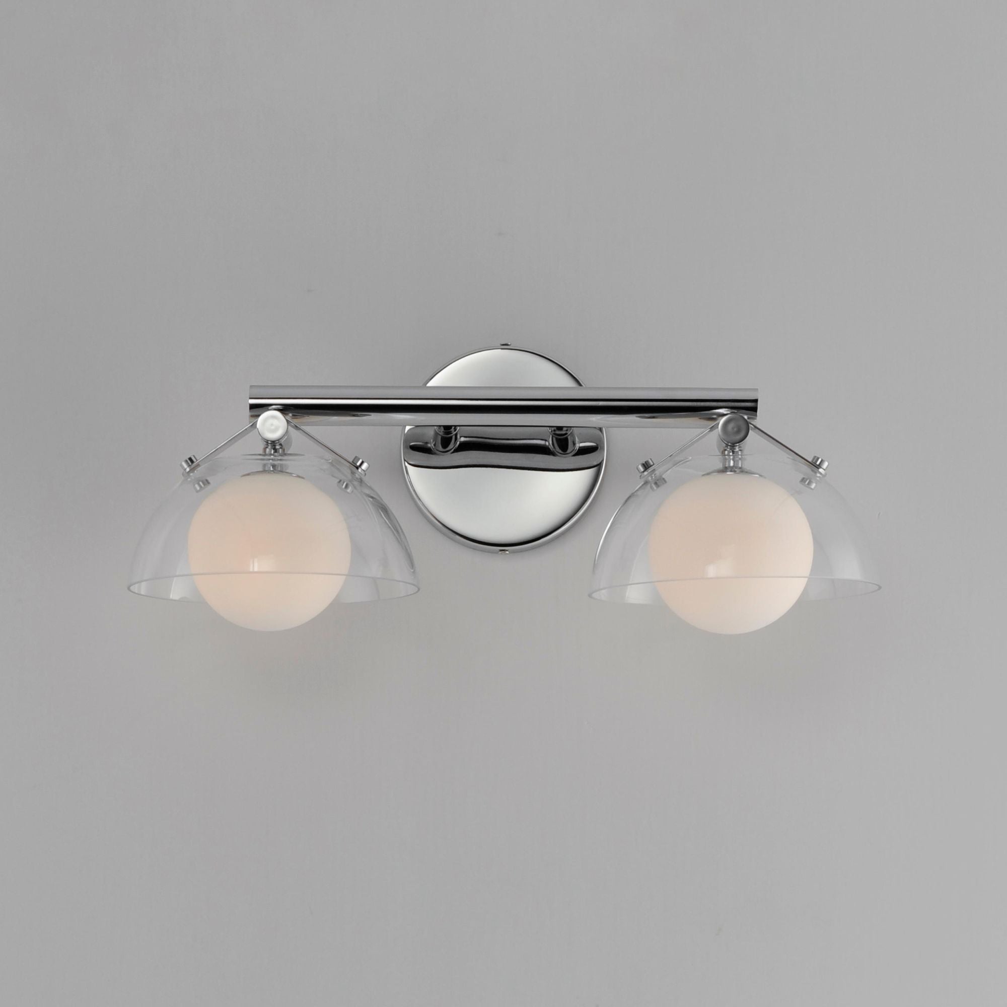 Studio M SM31002CLPC Domain 2-Light Wall Sconce - Clear/Chrome in Polished Chrome by Mat Sanders
