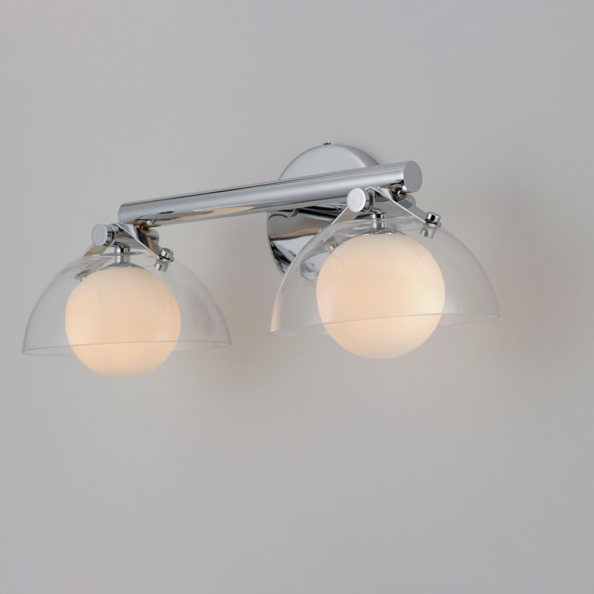 Studio M SM31002CLPC Domain 2-Light Wall Sconce - Clear/Chrome in Polished Chrome by Mat Sanders