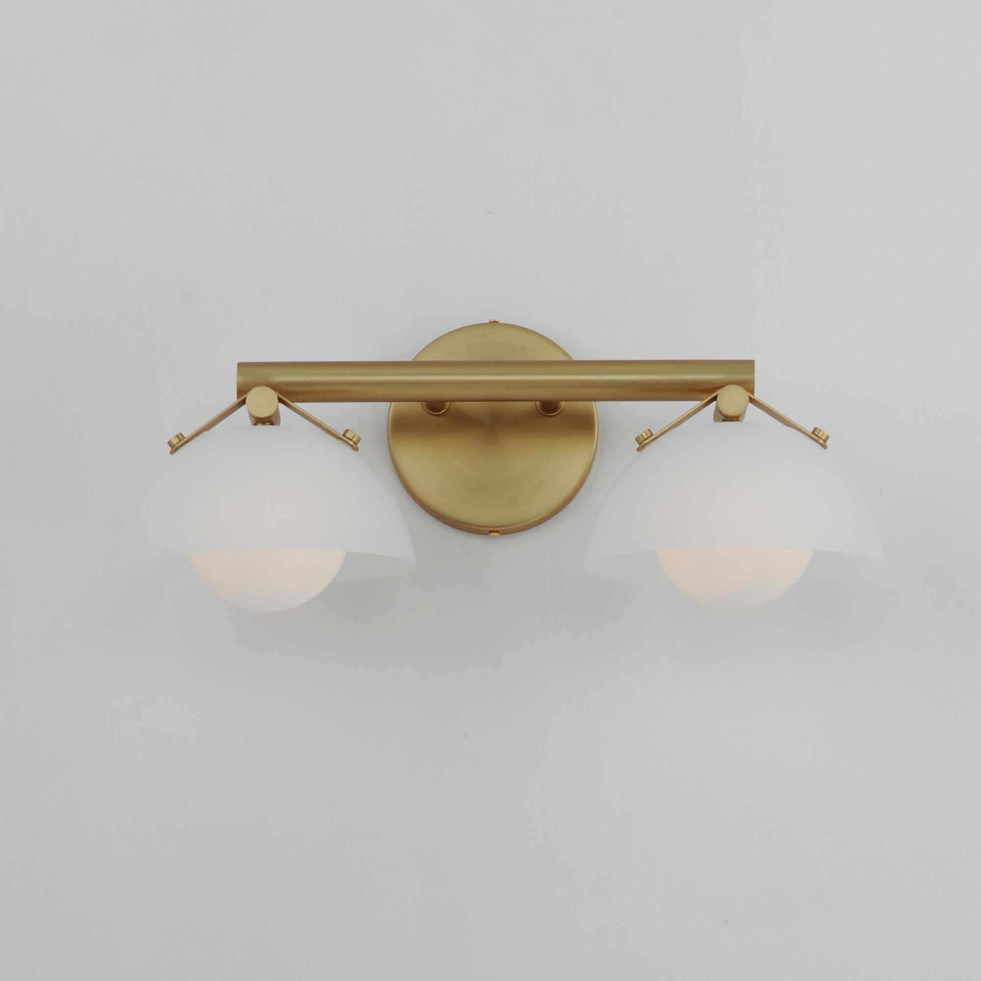 Studio M SM31002FTNAB Domain 2-Light Wall Sconce - Frost/Brass in Natural Aged Brass by Mat Sanders