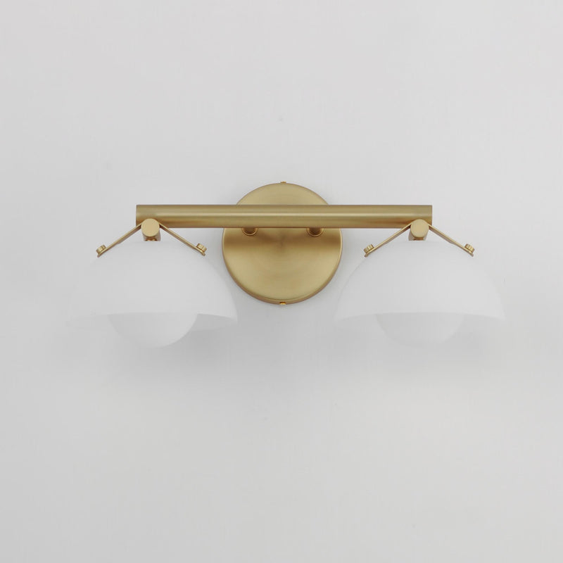 Studio M SM31002FTNAB Domain 2-Light Wall Sconce - Frost/Brass in Natural Aged Brass by Mat Sanders