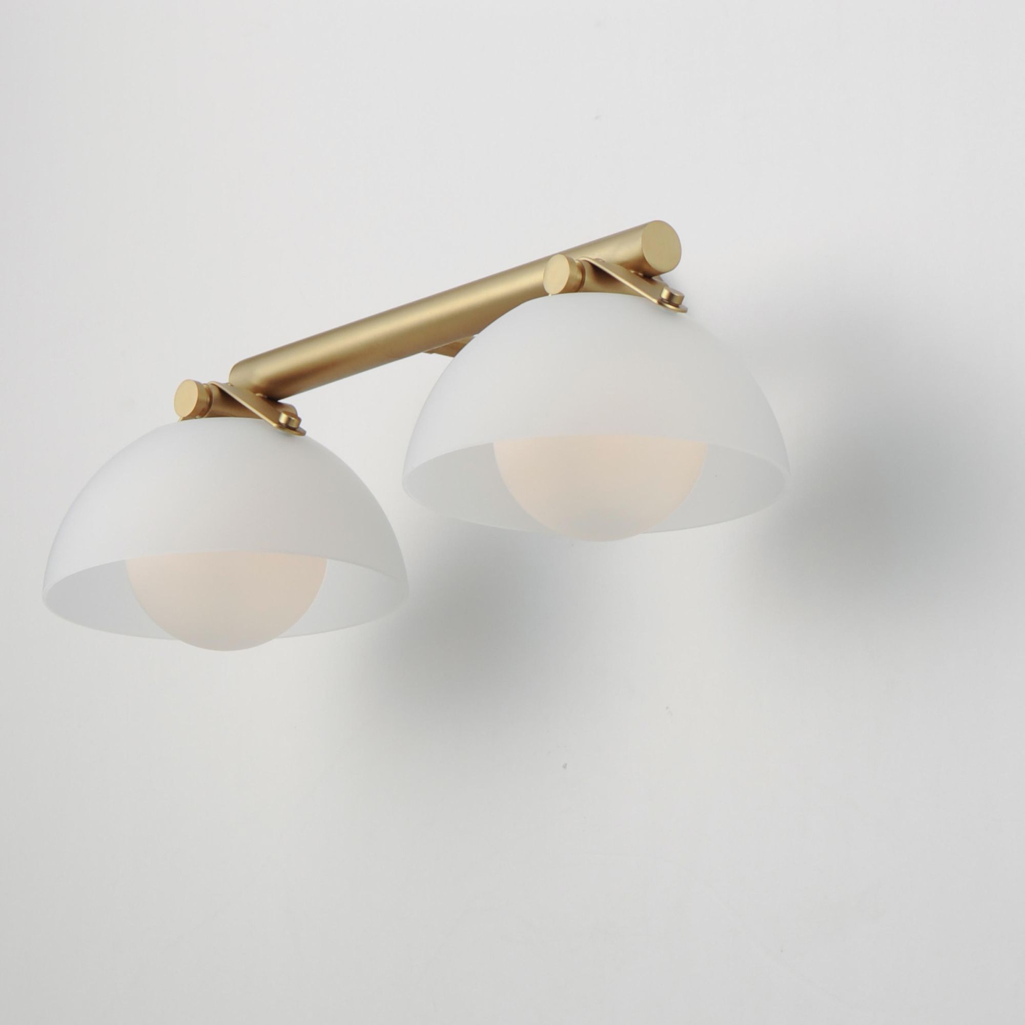 Studio M SM31002FTNAB Domain 2-Light Wall Sconce - Frost/Brass in Natural Aged Brass by Mat Sanders
