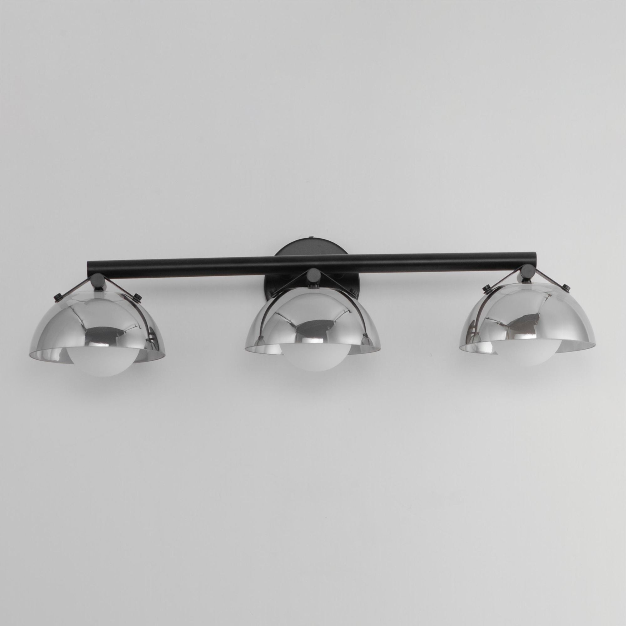 Studio M SM31003MSKBK Domain 3-Light - Smoke/Matte Black Bath Vanity by Mat Sanders